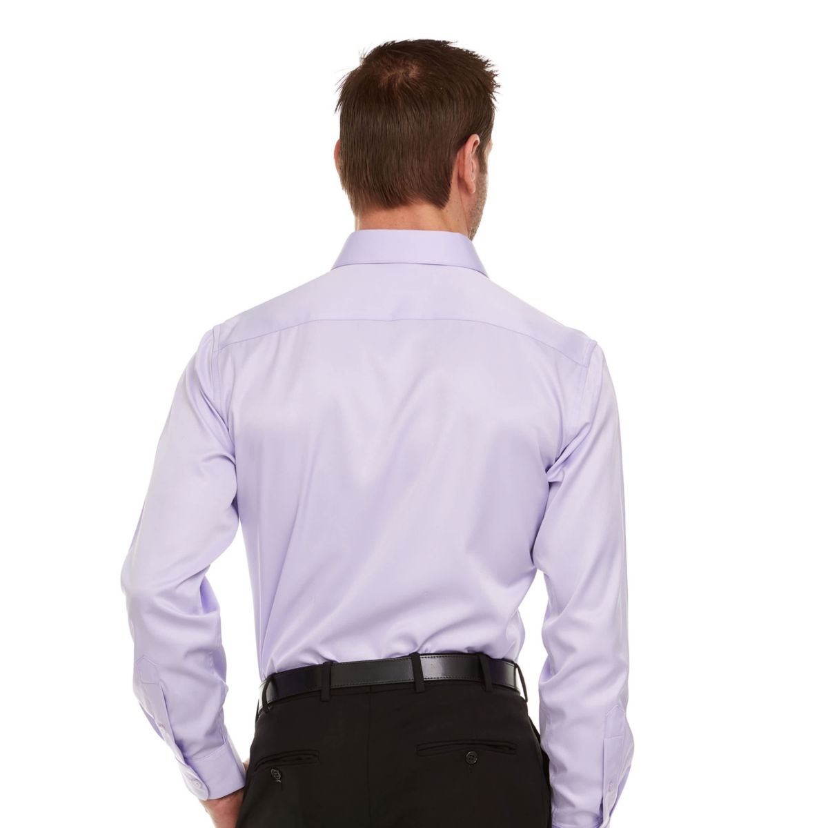 Mens Slim-Fit Sateen Stretch Dress Shirt