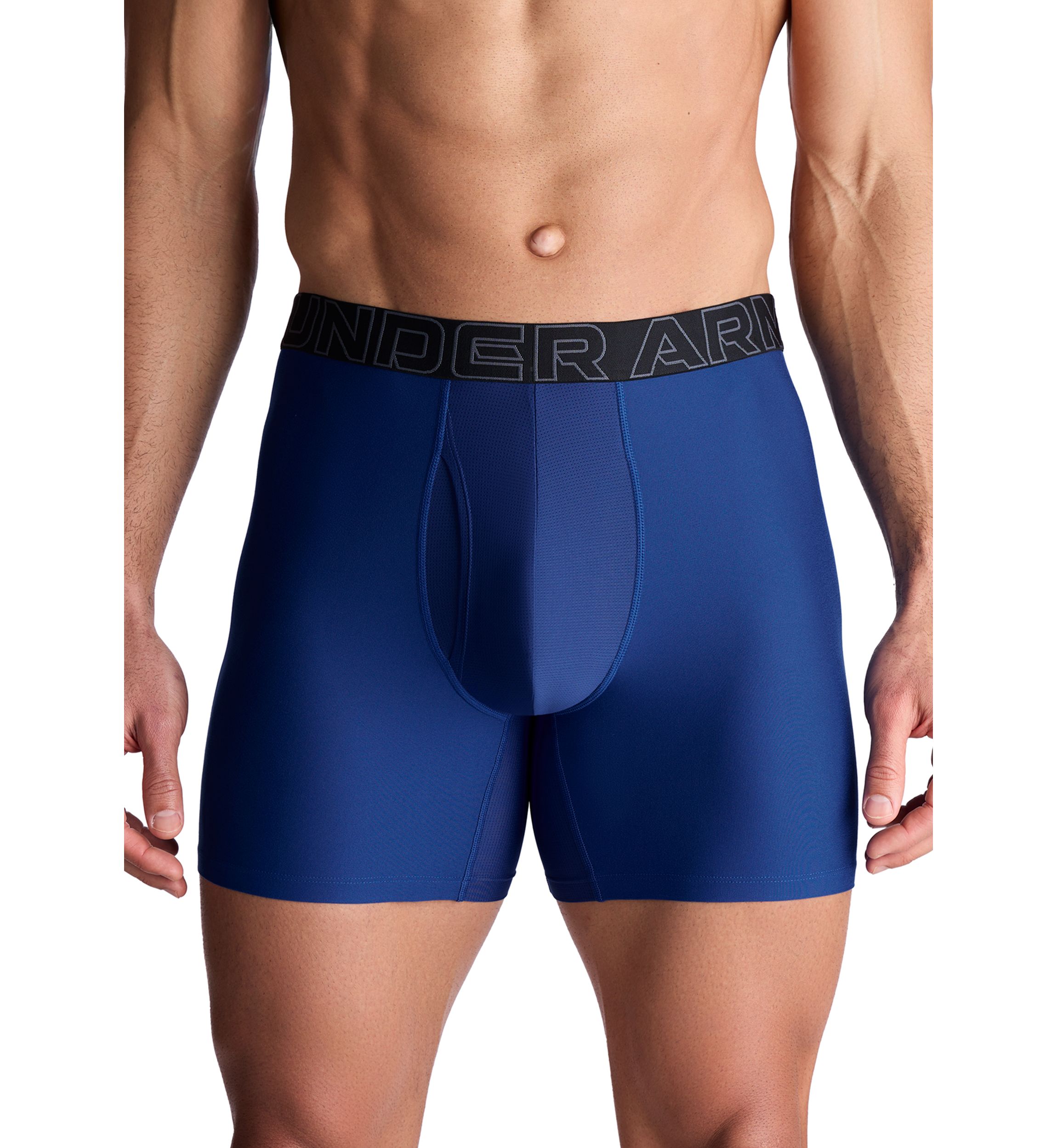 One Pair Performance Tech Solid Boxer Briefs - 6" Inseam