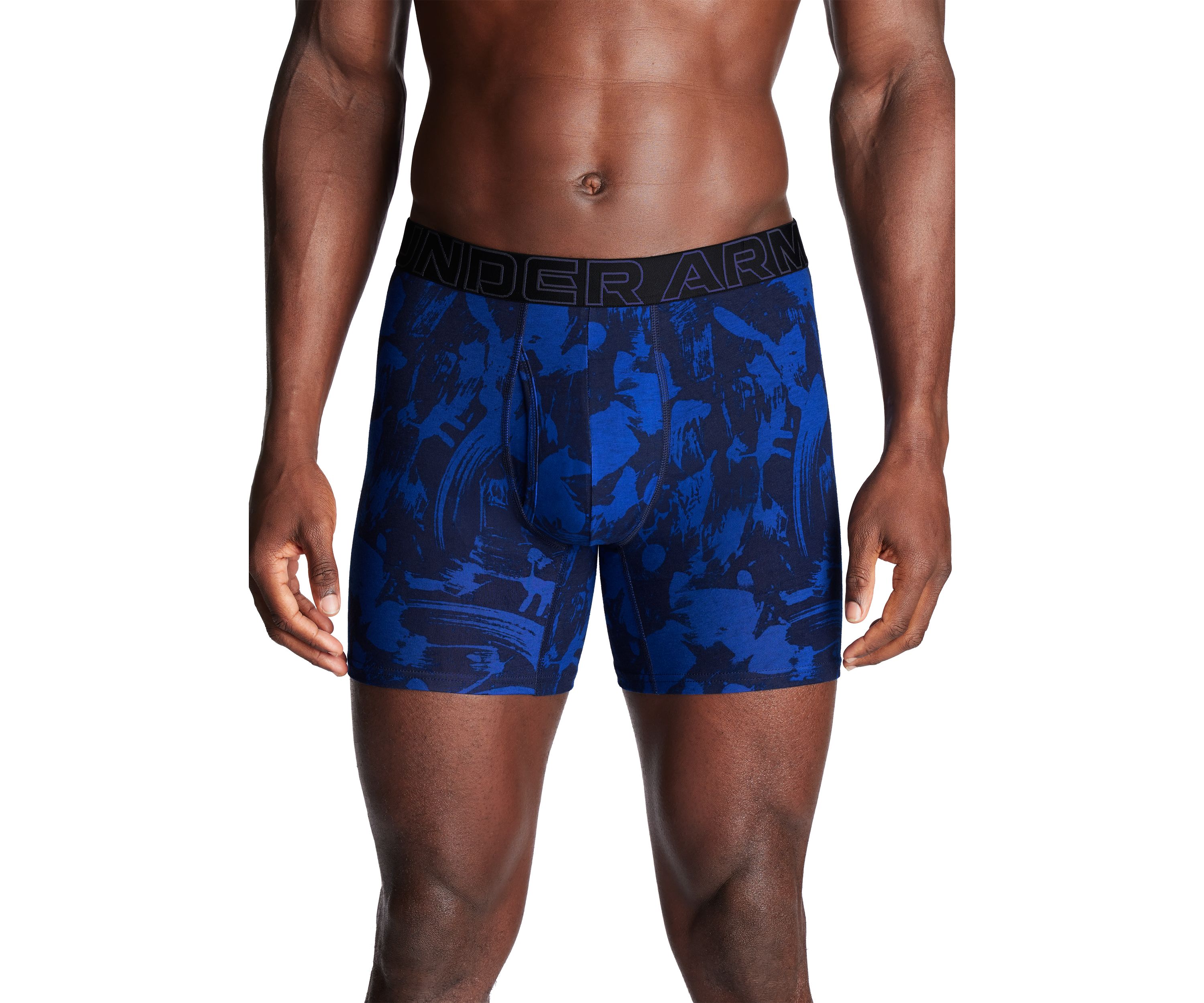 3-Pack Performance  Cotton Print/Solid Boxer Briefs - 6" Inseam