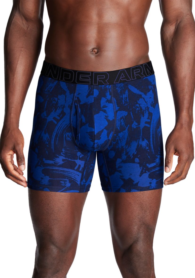 3-Pack Performance  Cotton Print/Solid Boxer Briefs - 6" Inseam