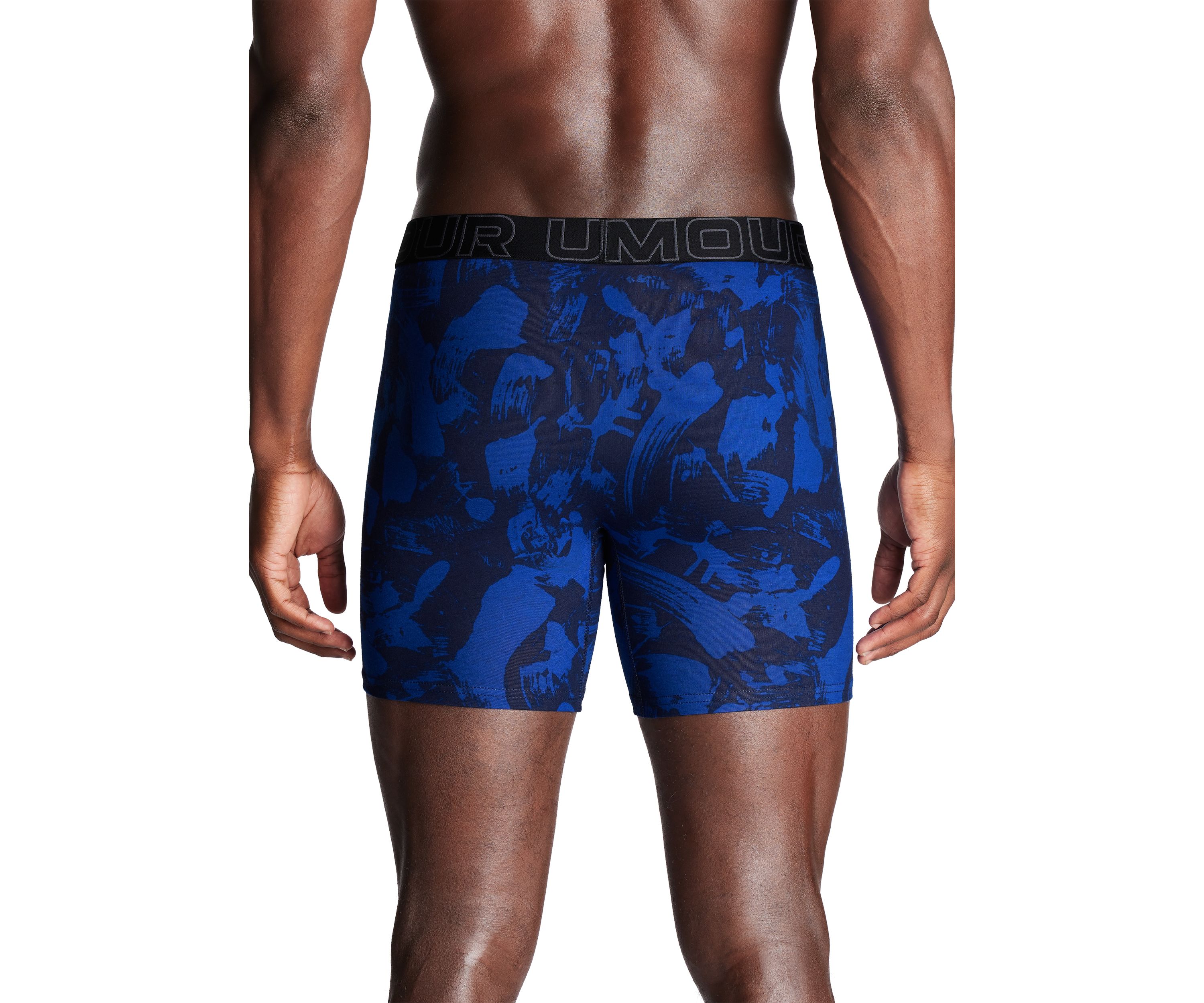3-Pack Performance  Cotton Print/Solid Boxer Briefs - 6" Inseam