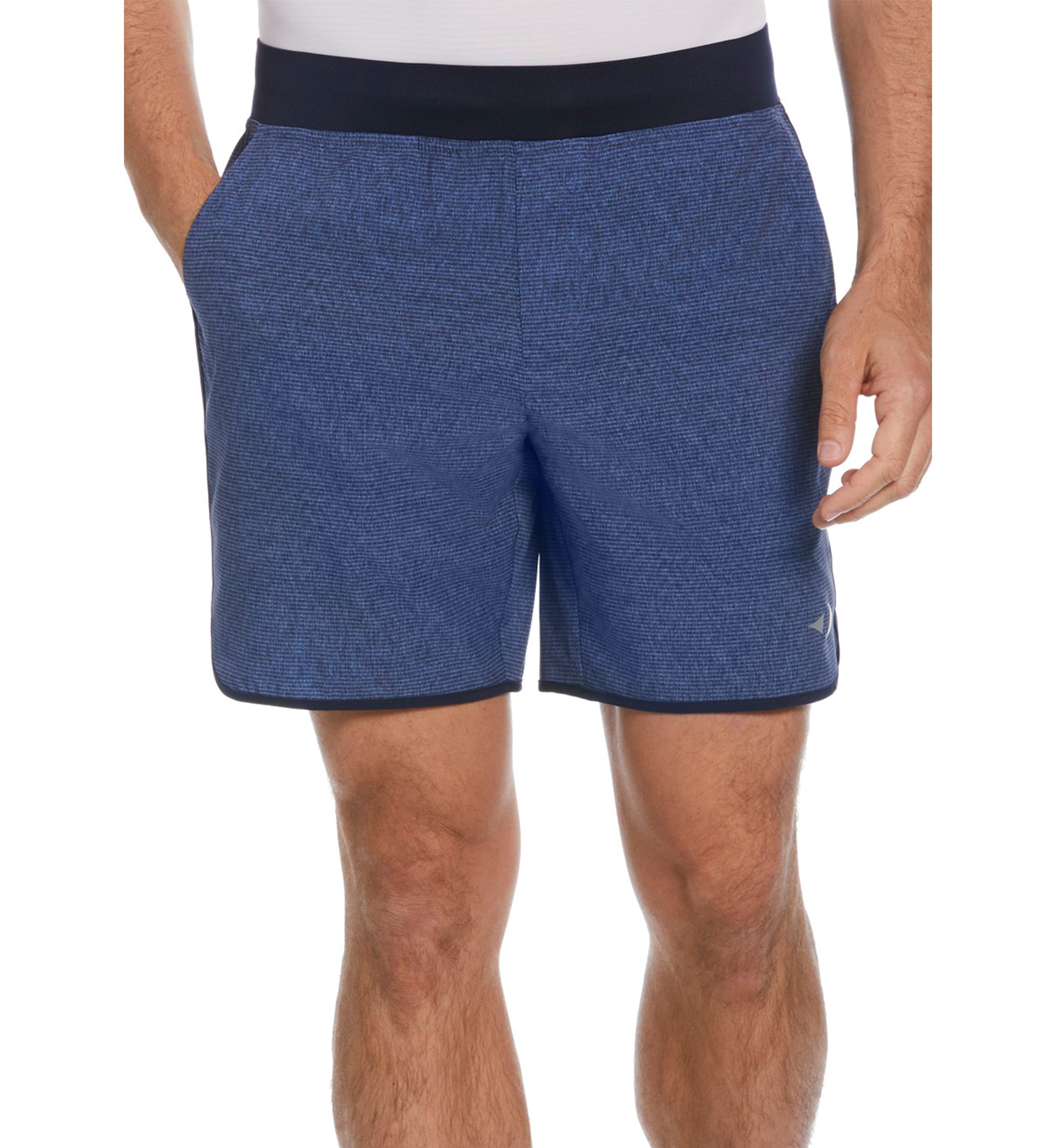 Mens 7" Heather Stripe Printed Shorts