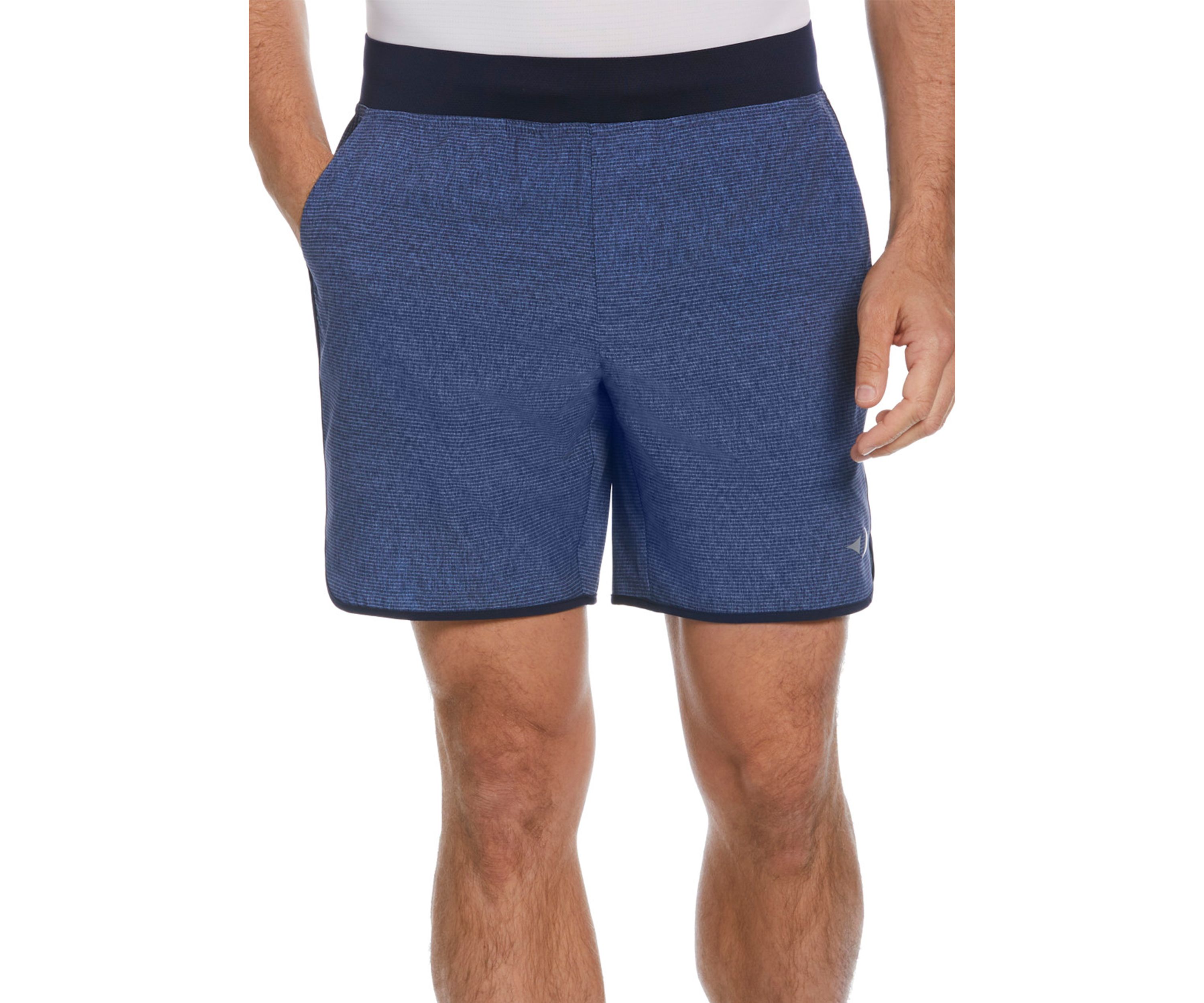 Mens 7" Heather Stripe Printed Shorts