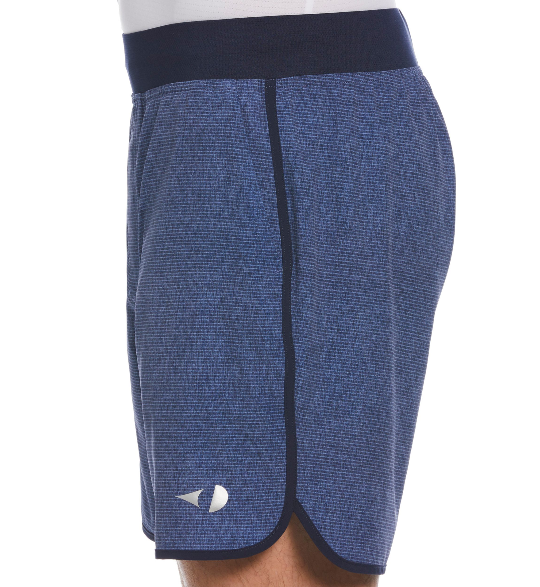 Mens 7" Heather Stripe Printed Shorts