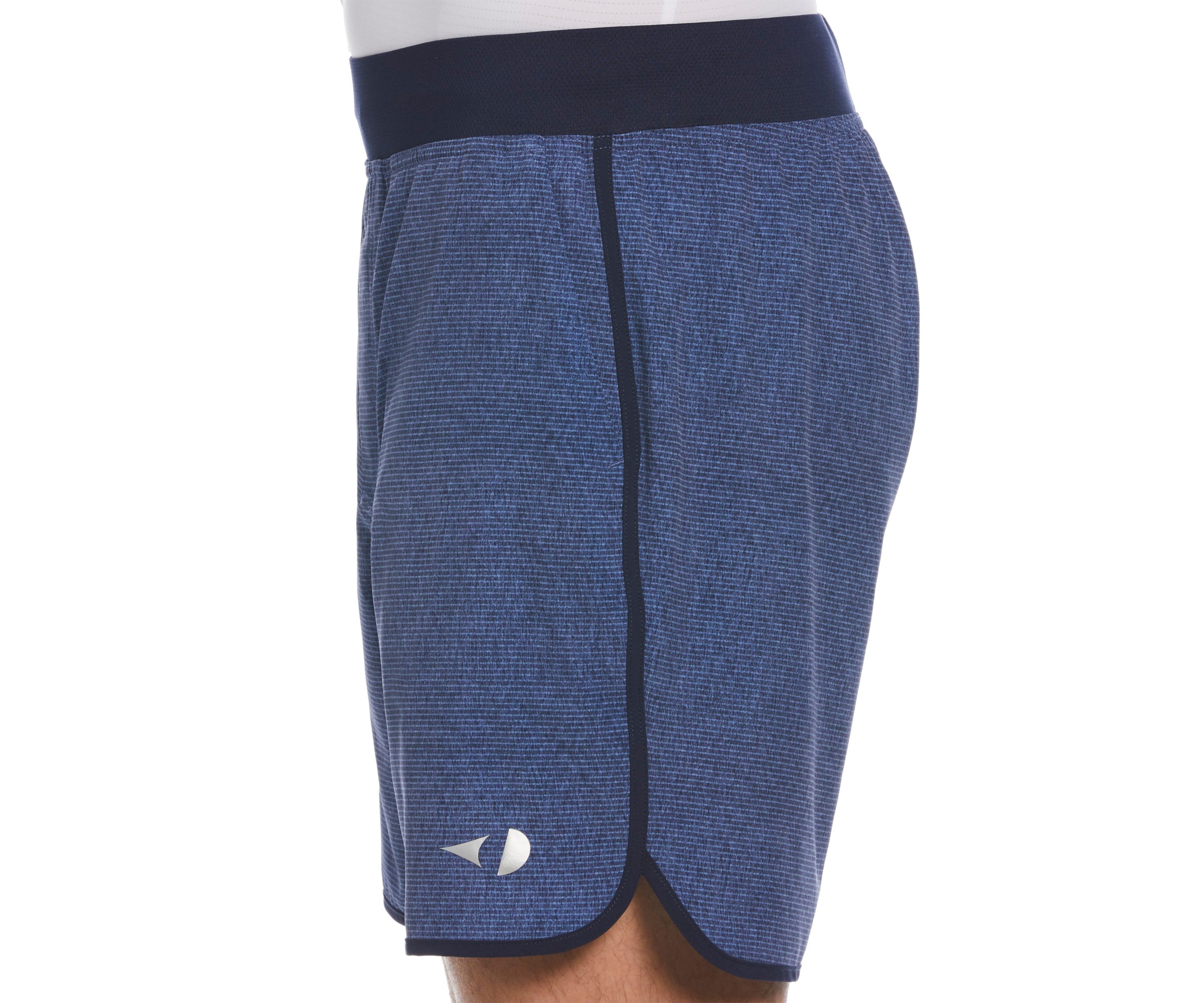 Mens 7" Heather Stripe Printed Shorts