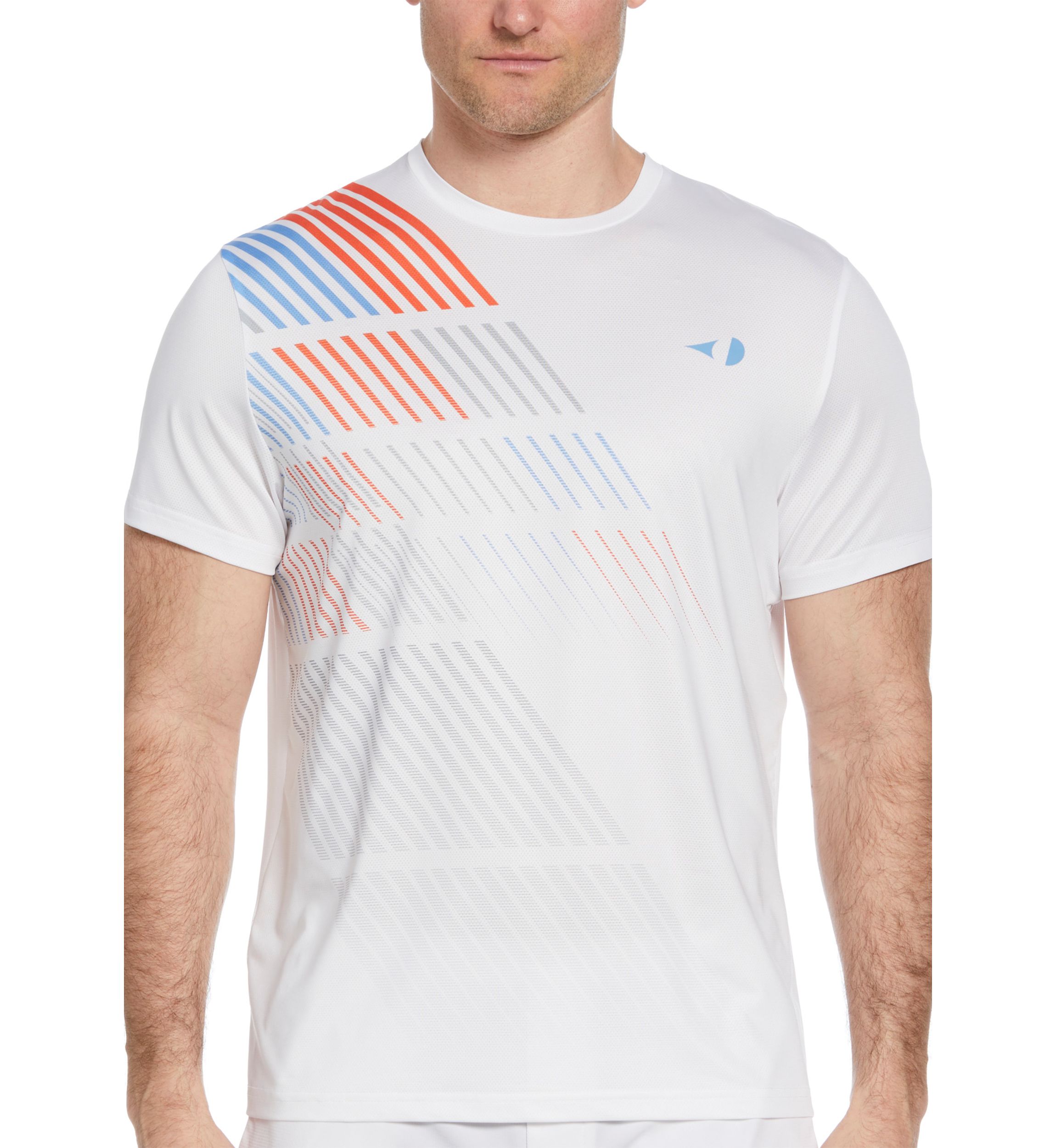 Mens Asymmetric Front Panel Printed T-Shirt