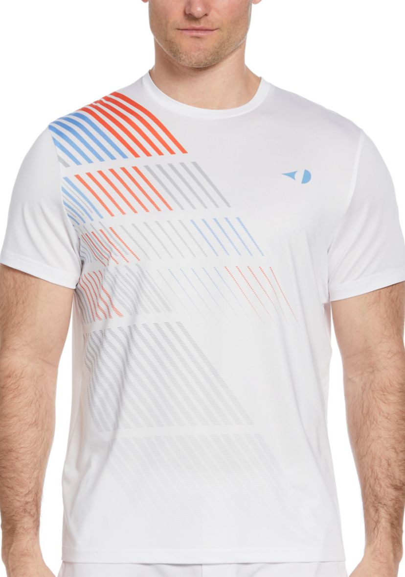 Mens Asymmetric Front Panel Printed T-Shirt