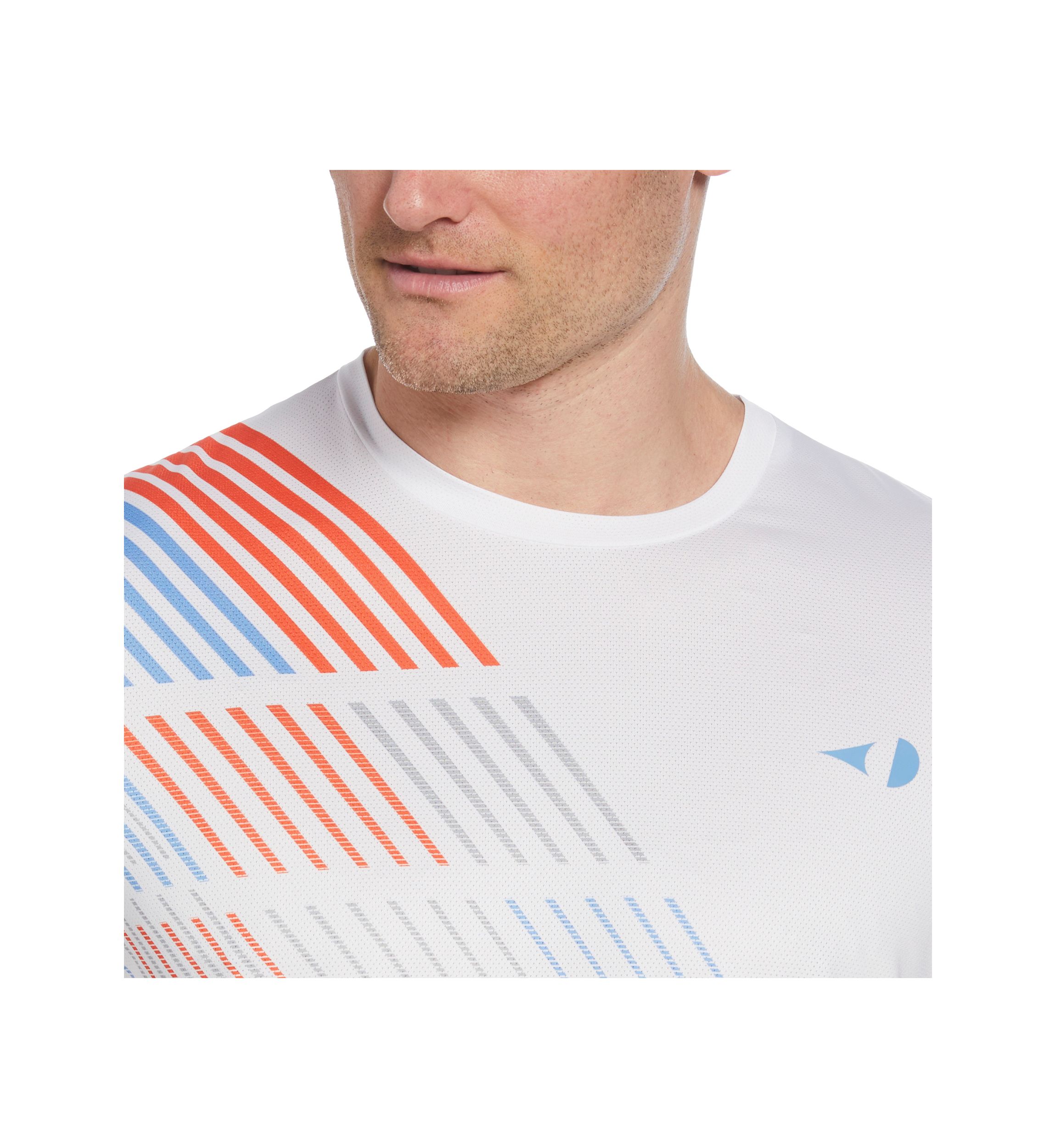 Mens Asymmetric Front Panel Printed T-Shirt