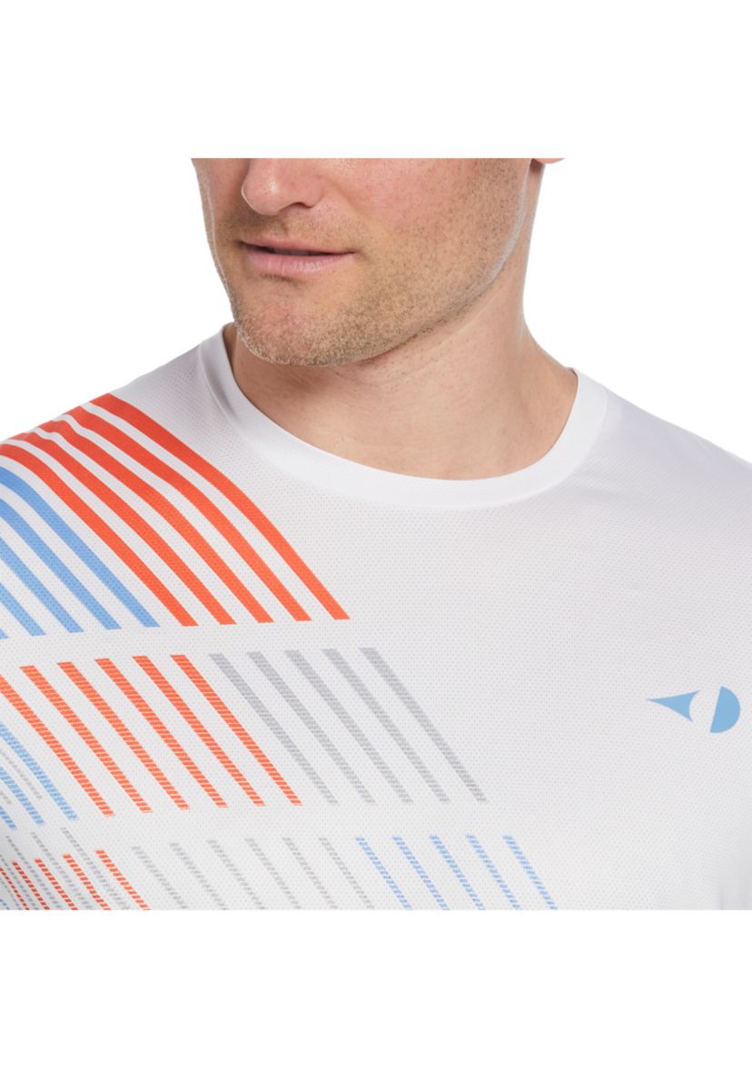Mens Asymmetric Front Panel Printed T-Shirt