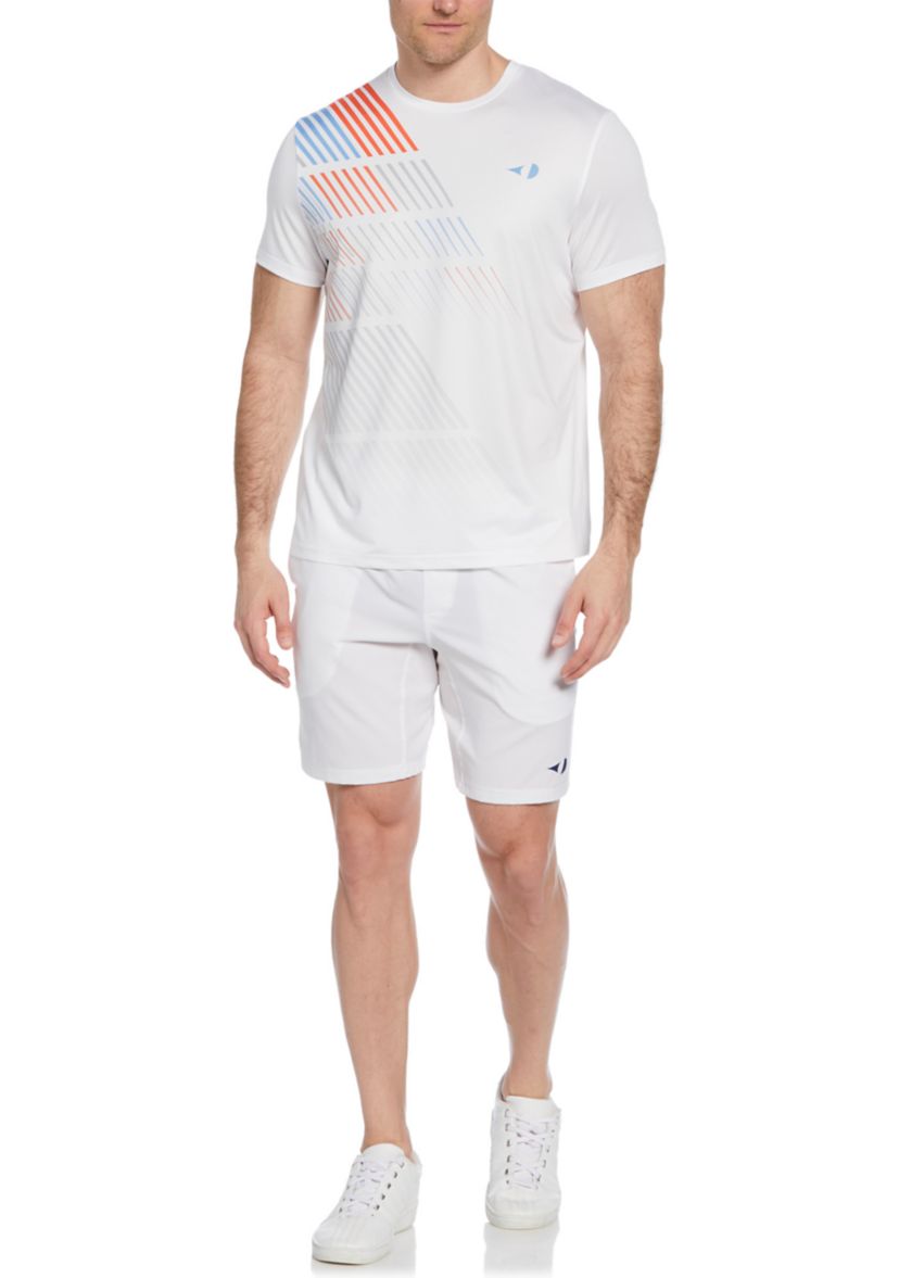 Mens Asymmetric Front Panel Printed T-Shirt