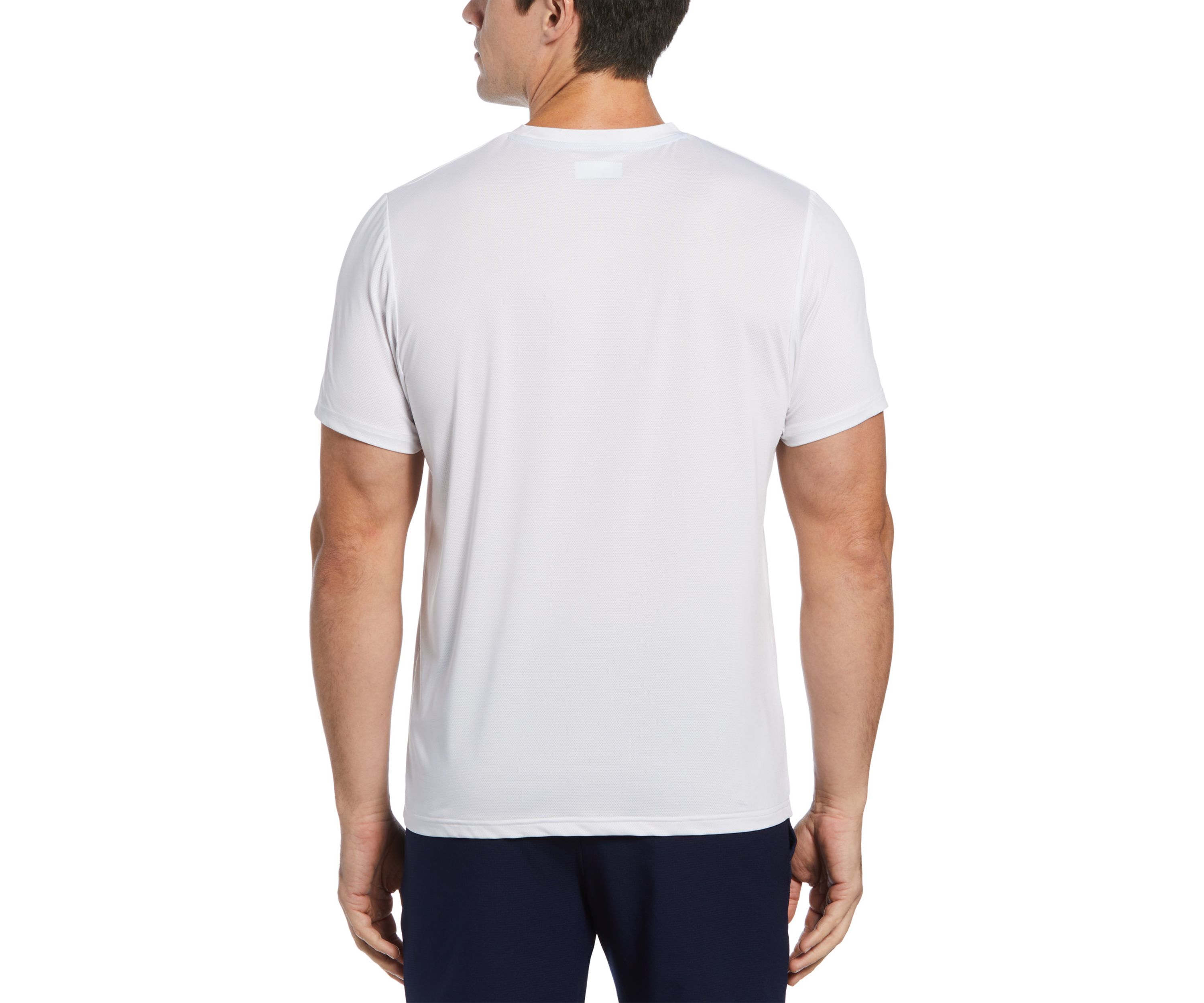 Mens Short Sleeve Allover Tennis Printed Geo Crew Neck T-Shirt