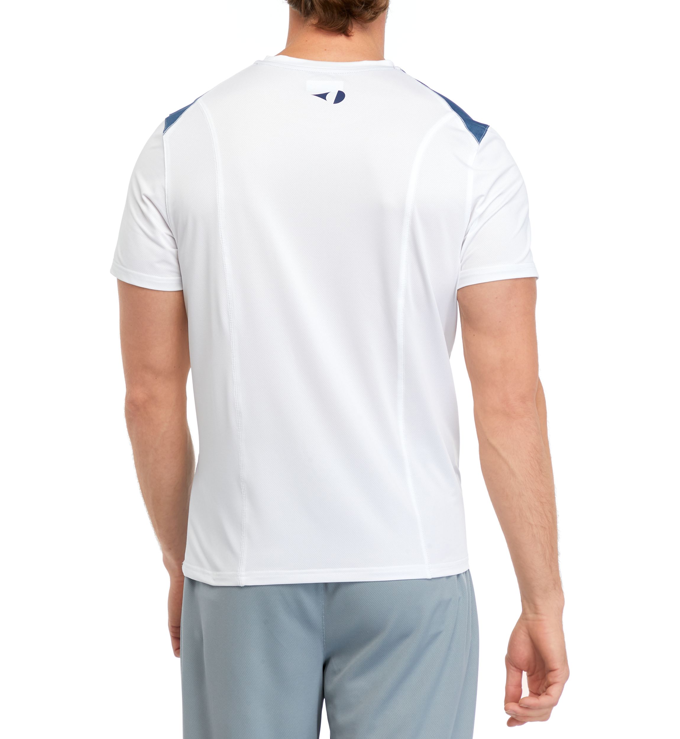 Mens Short Sleeve Color Block Crew Neck T-Shirt