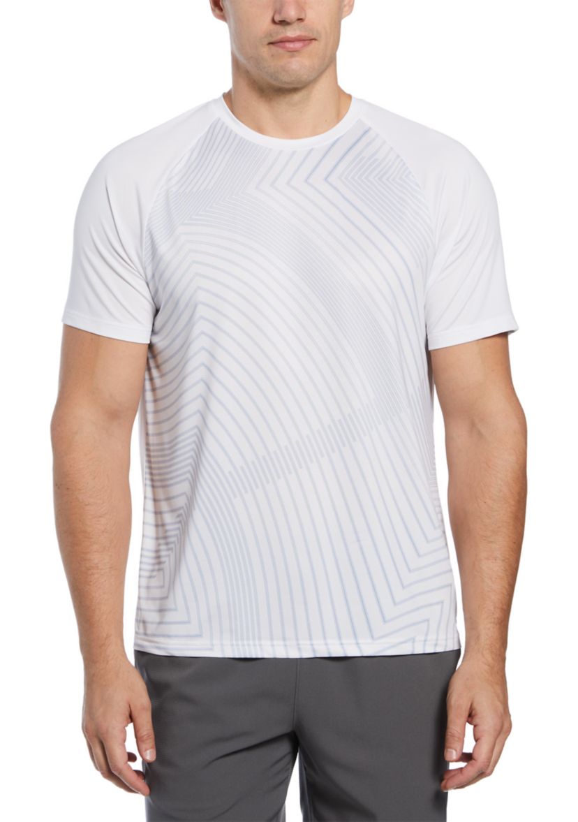 Mens Short Sleeve Linear Ergo Printed Crew Neck T-Shirt