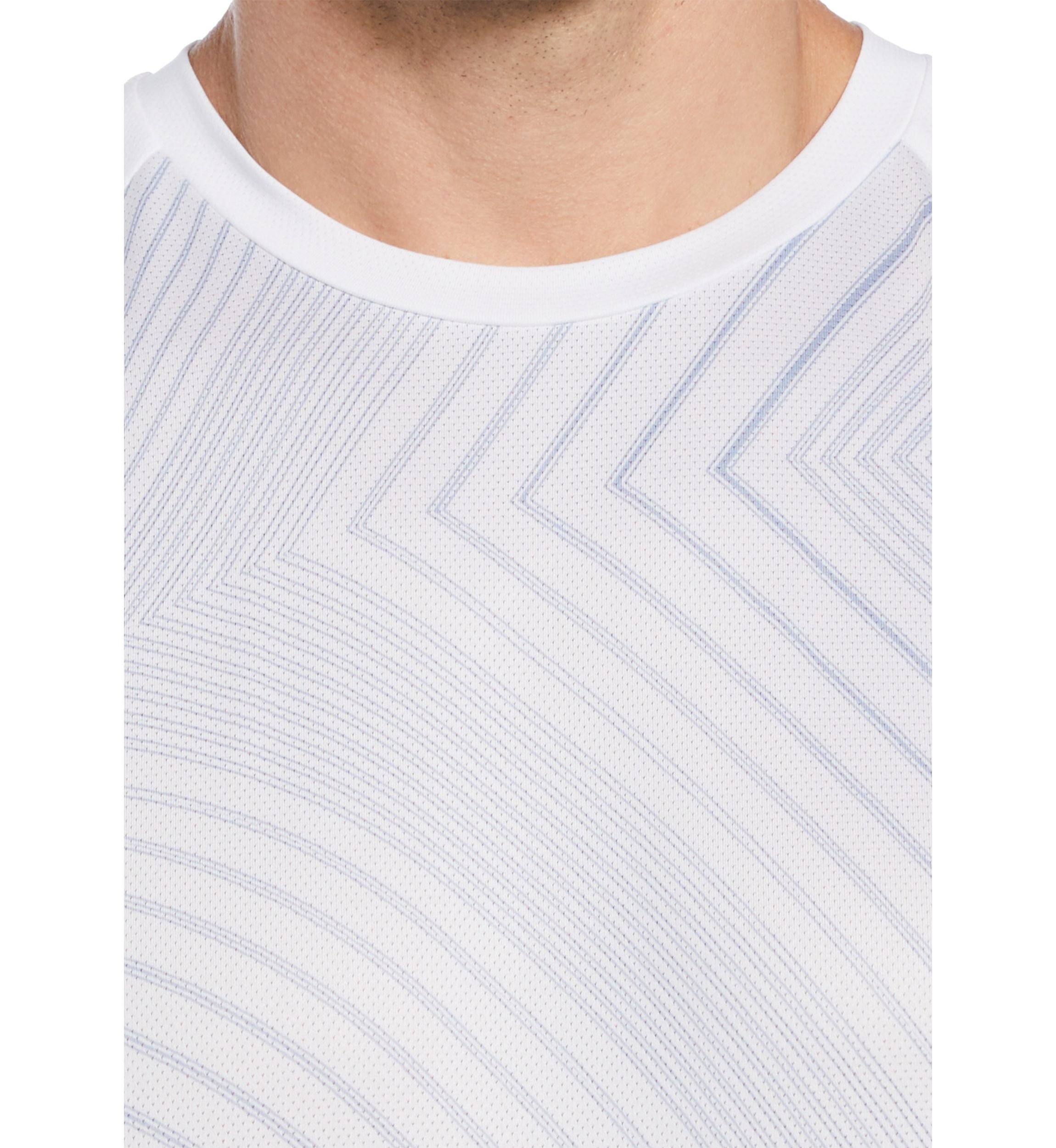 Mens Short Sleeve Linear Ergo Printed Crew Neck T-Shirt