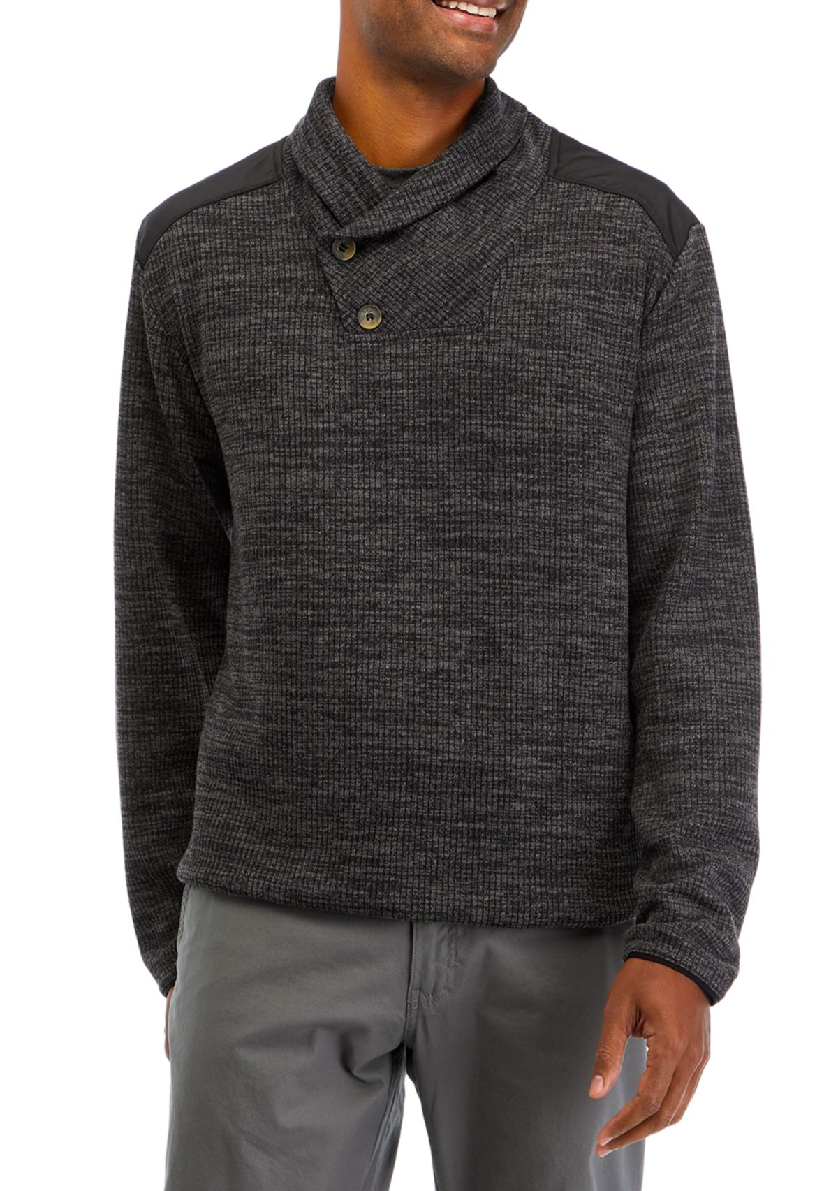 Mens Shawl Collar Shirt