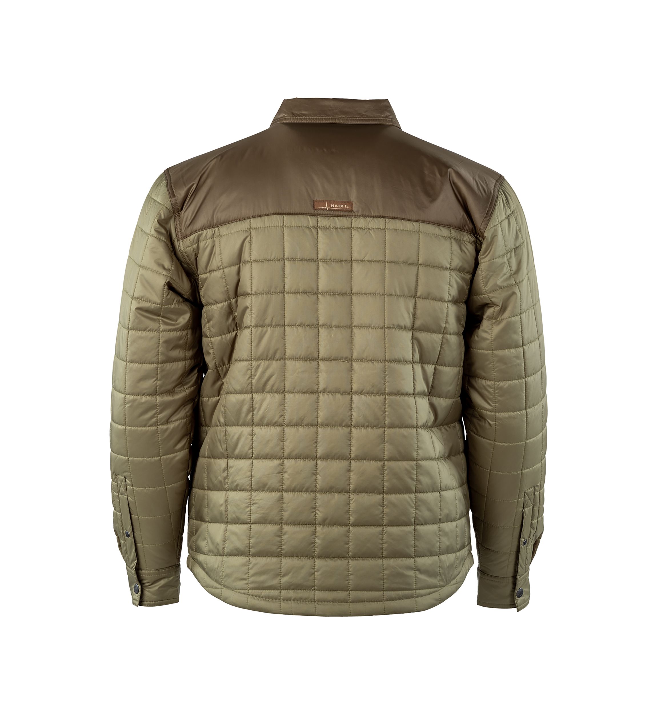 Mens Quilted Snap Front Shirt Jacket