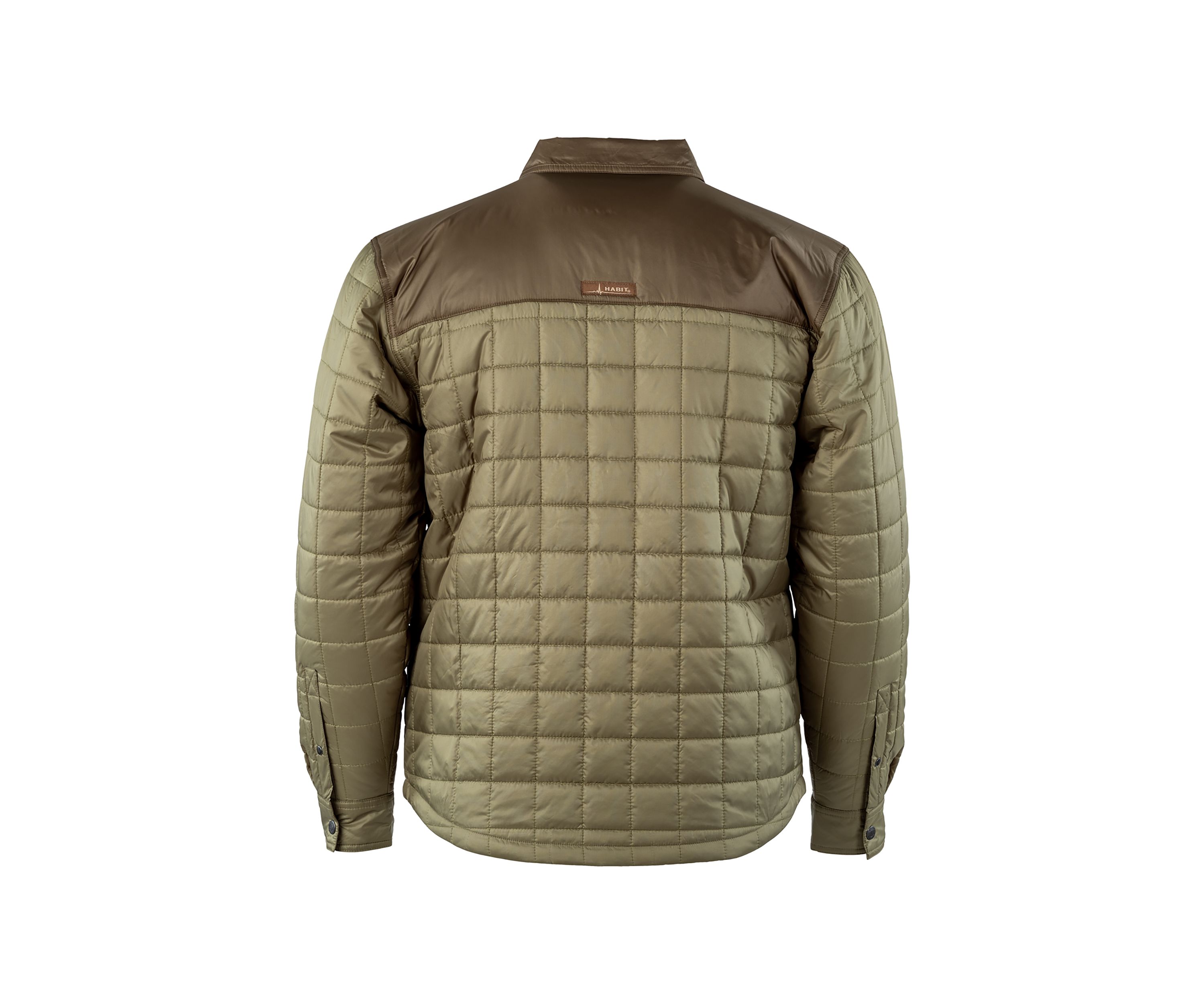Mens Quilted Snap Front Shirt Jacket