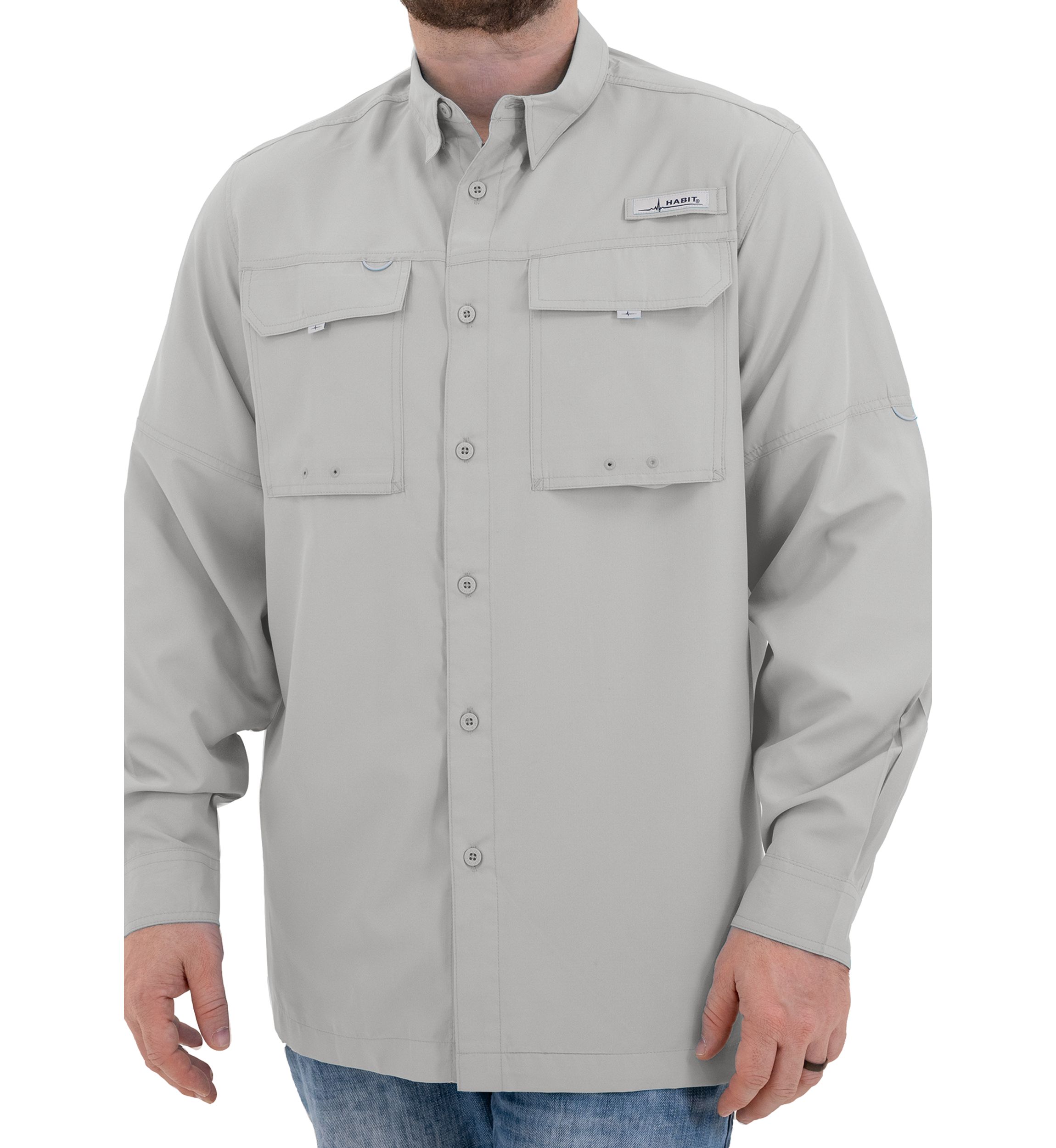   Mens Flushing Bay Long Sleeve Fishing Shirt 
