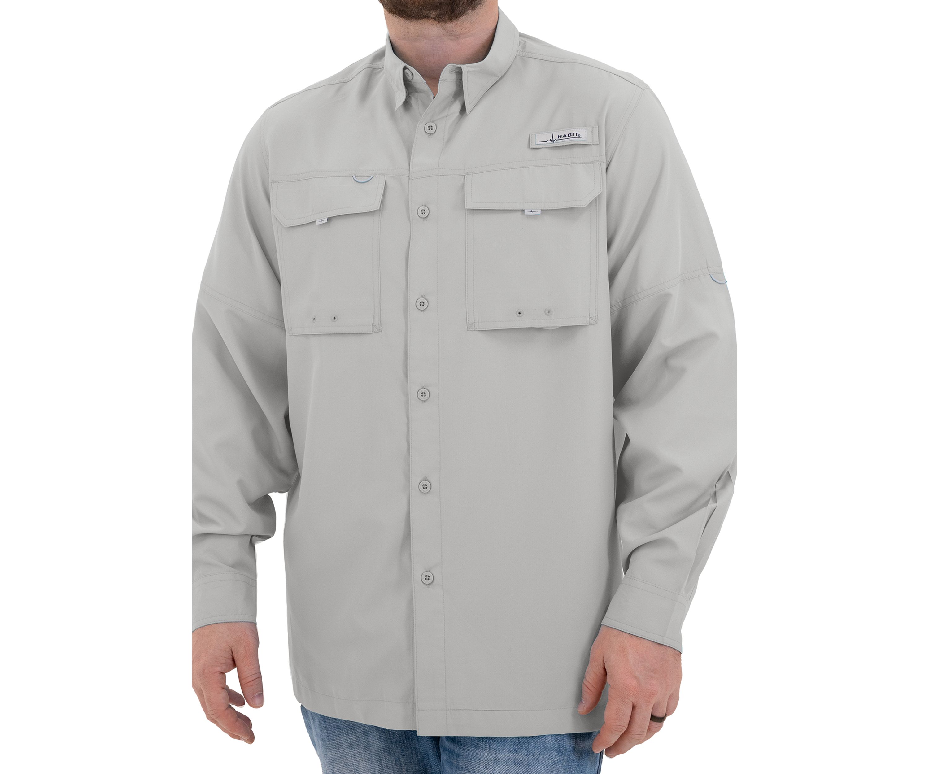   Mens Flushing Bay Long Sleeve Fishing Shirt 