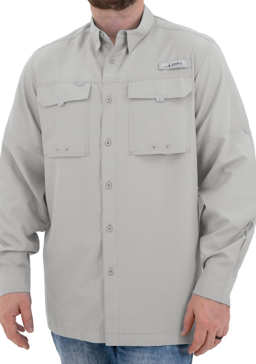   Mens Flushing Bay Long Sleeve Fishing Shirt 