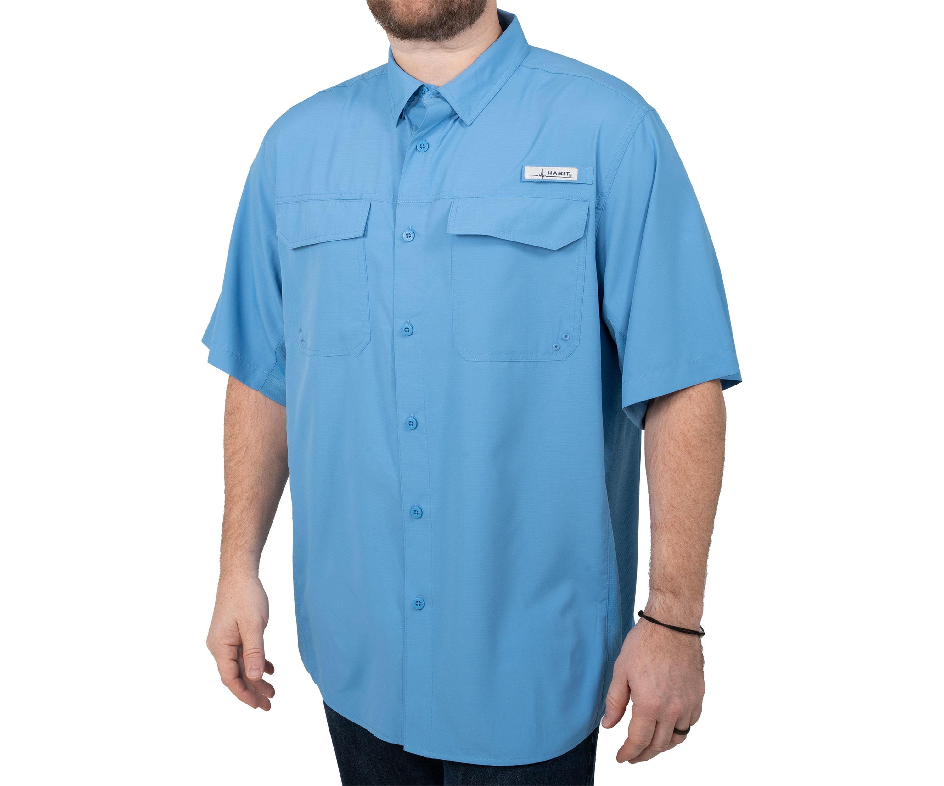 Mens Trappers Cabin Hybrid Short Sleeve Fishing Shirt