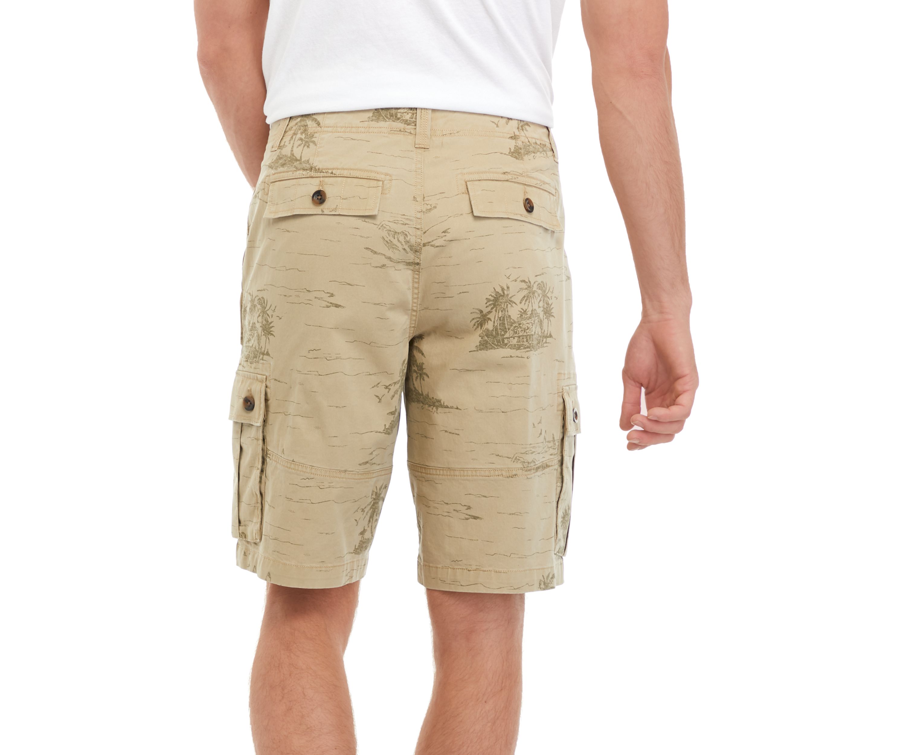 11" Printed Twill Cargo Shorts