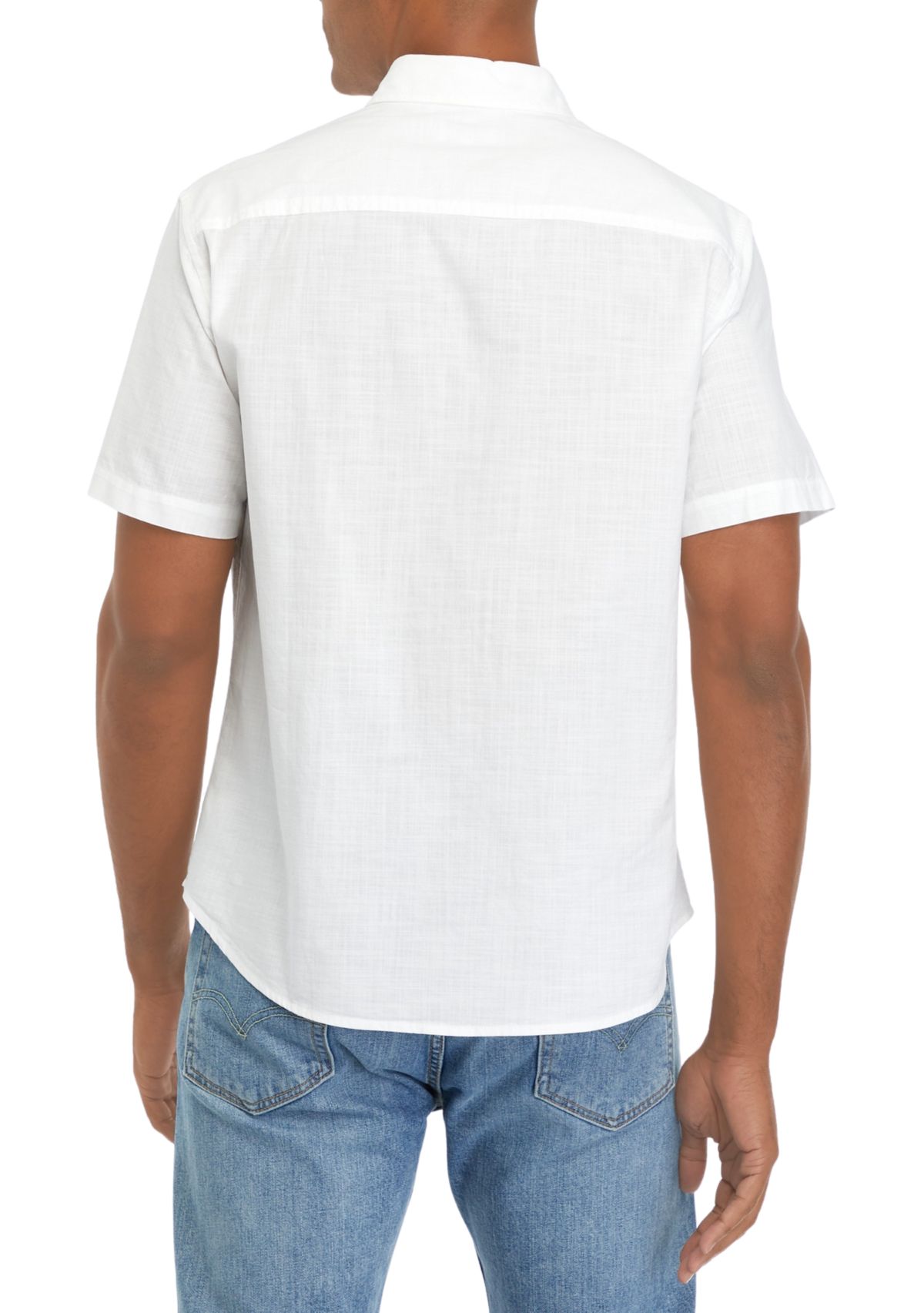 Short Sleeve Flap Pocket Woven Shirt