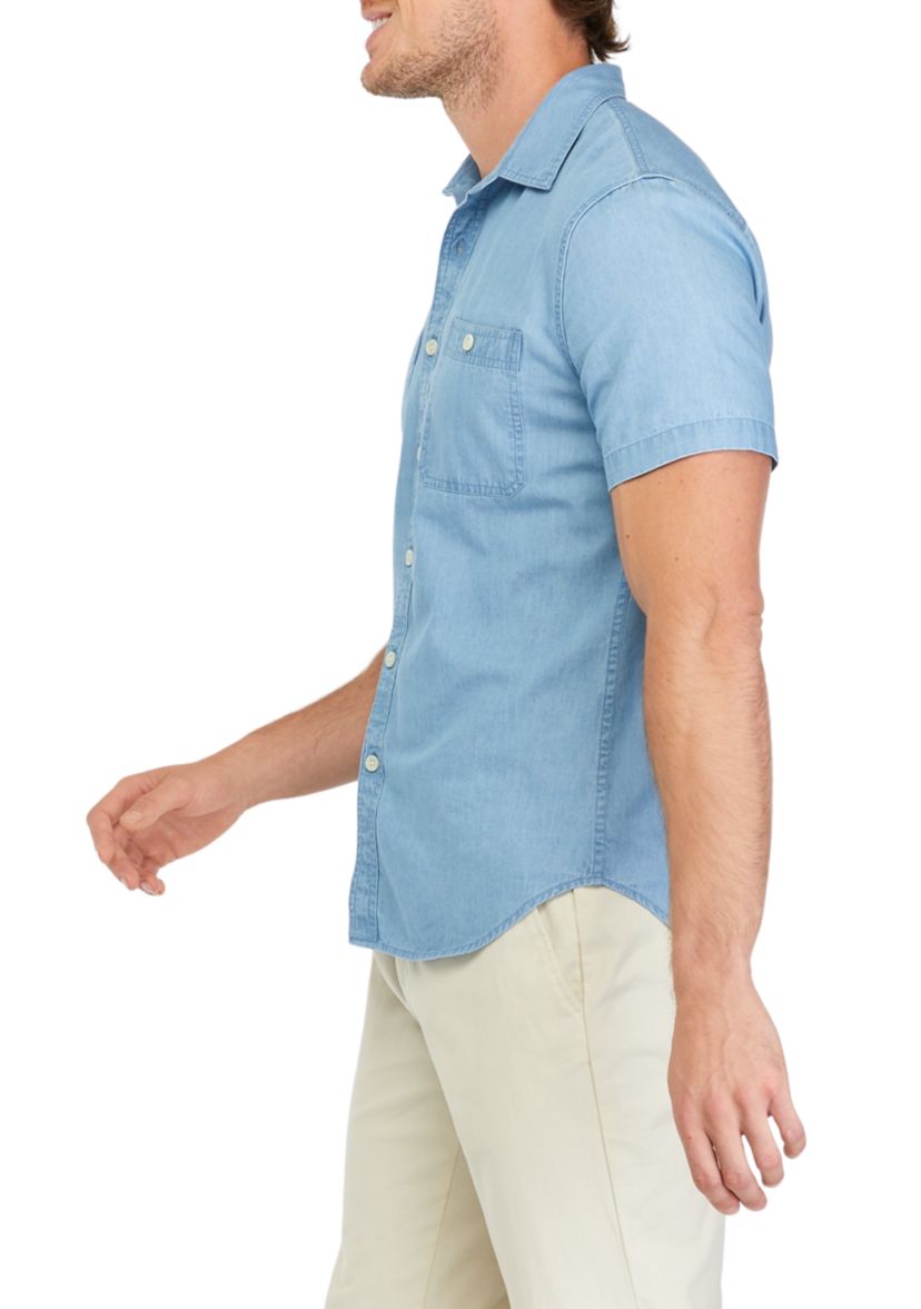 Short Sleeve 2 Pocket Chambray Shirt