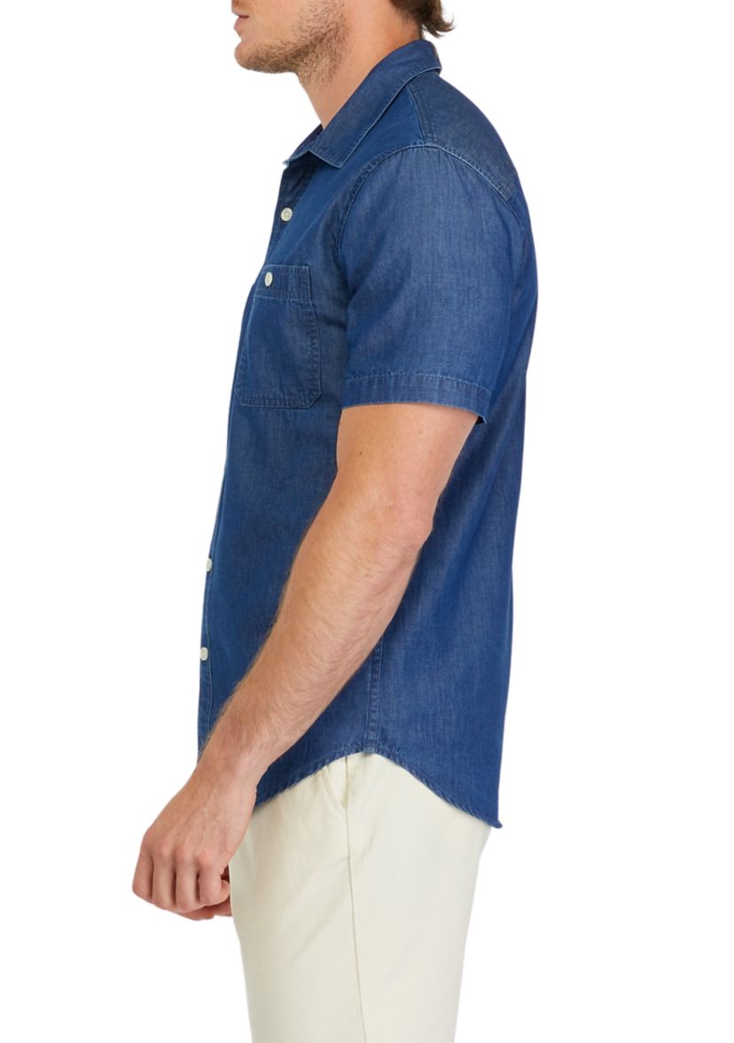 Short Sleeve 2 Pocket Chambray Shirt