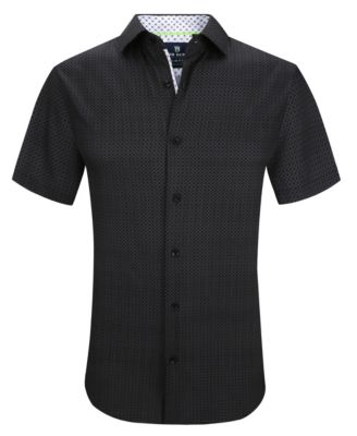 Tom Baine Slim Fit Short Sleeve Performance Stretch Button Down