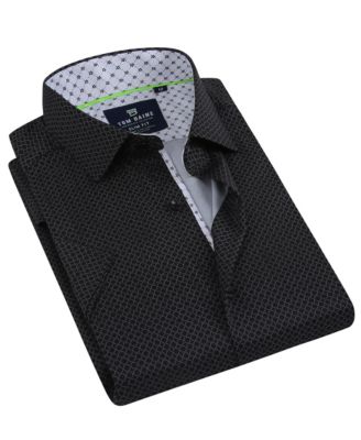 Tom Baine Slim Fit Short Sleeve Performance Stretch Button Down