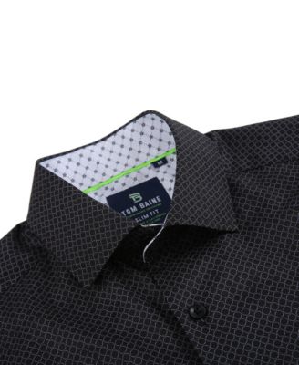 Tom Baine Slim Fit Short Sleeve Performance Stretch Button Down