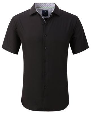 Tom Baine Slim Fit Performance Short Sleeve Solid Button Down
