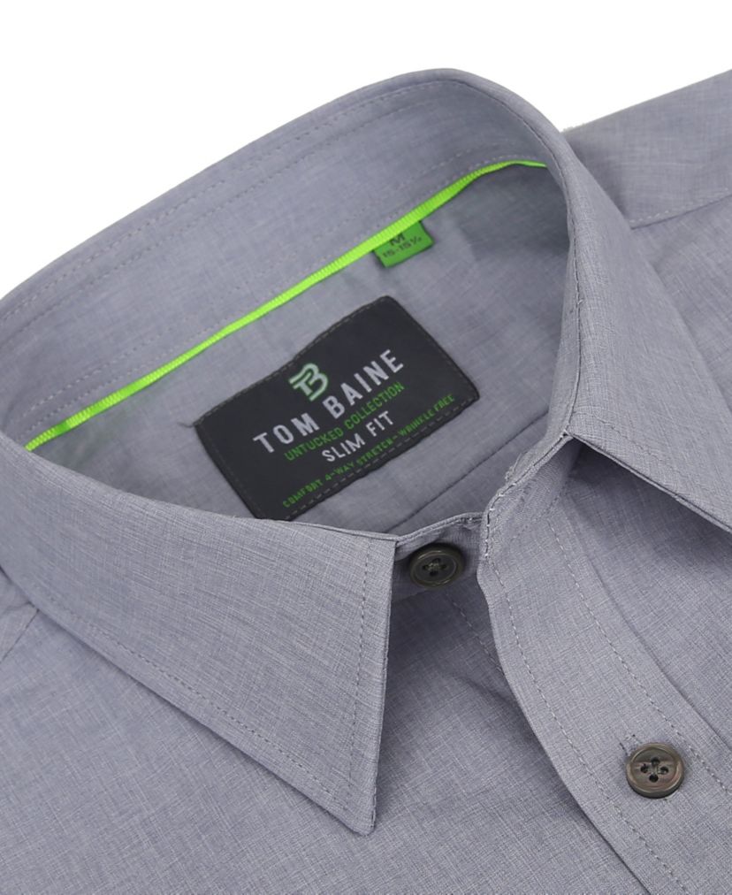 Tom Baine Slim Fit Performance Long Sleeve Soild Button Down
