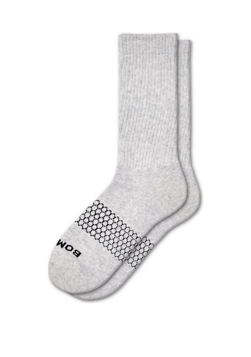 Mens Solid Crew Socks