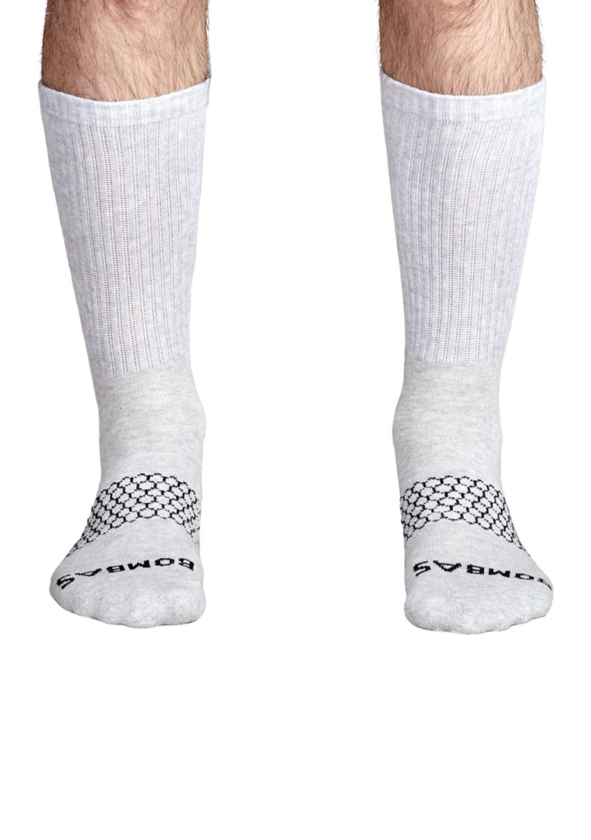 Mens Solid Crew Socks