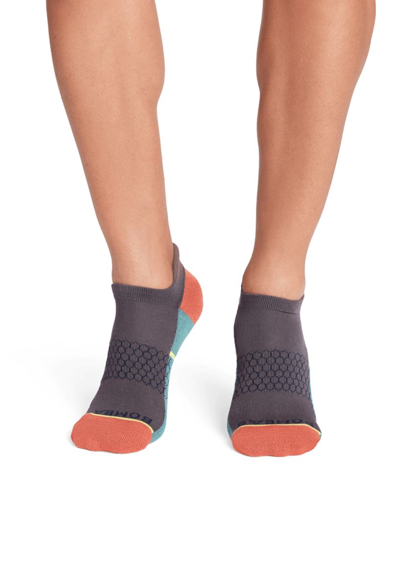 Half Stripe Color Blocked Ankle Socks