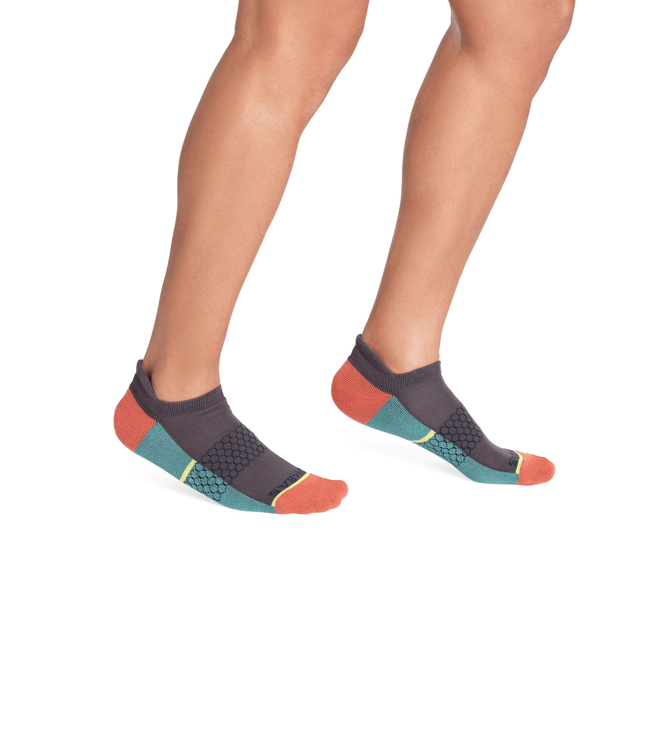 Half Stripe Color Blocked Ankle Socks