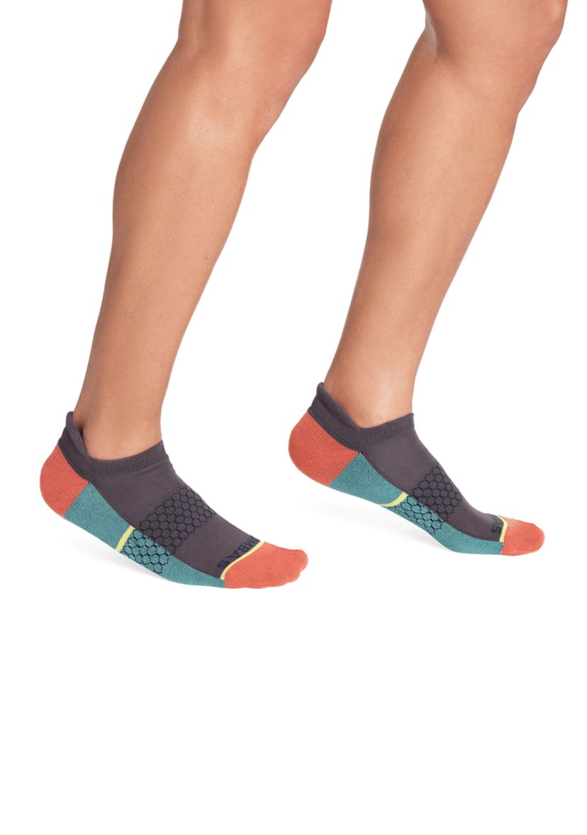 Half Stripe Color Blocked Ankle Socks
