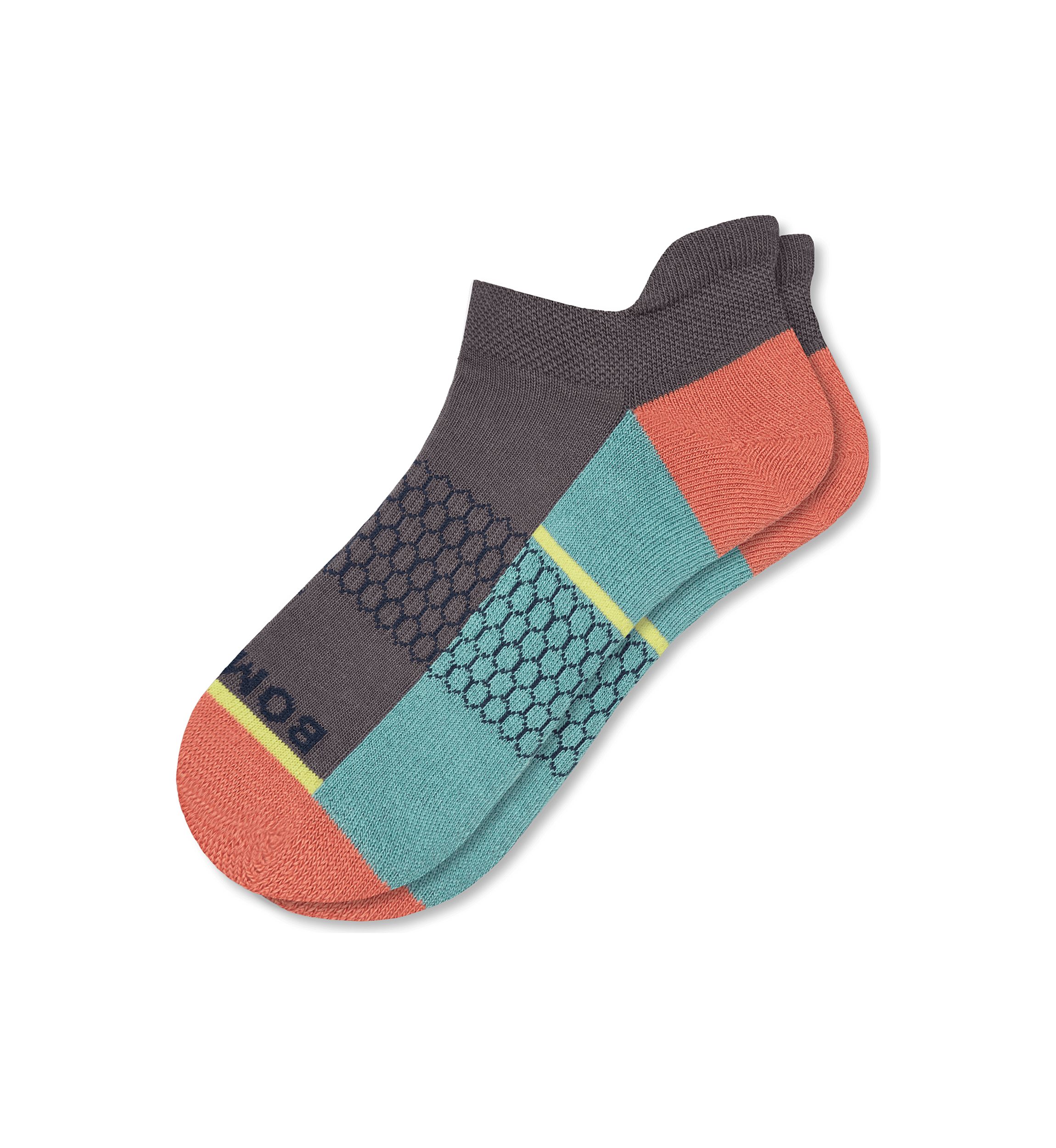 Half Stripe Color Blocked Ankle Socks