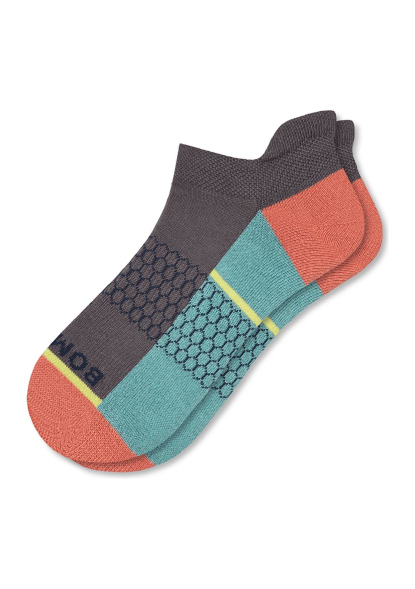 Half Stripe Color Blocked Ankle Socks