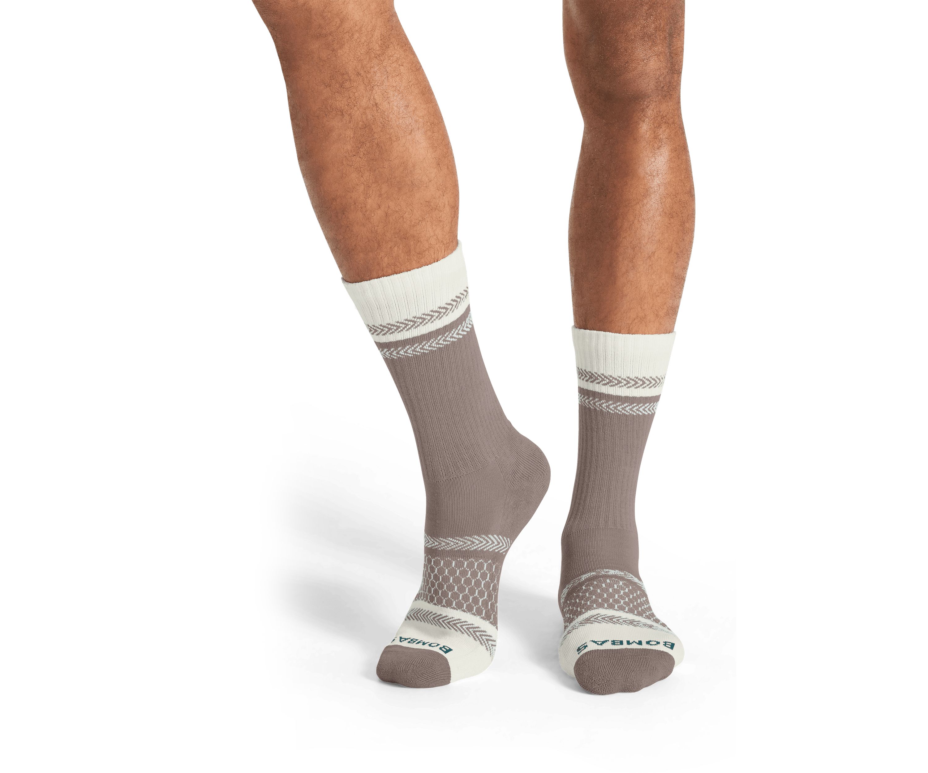Chevron Vintage Stripes Calf Socks