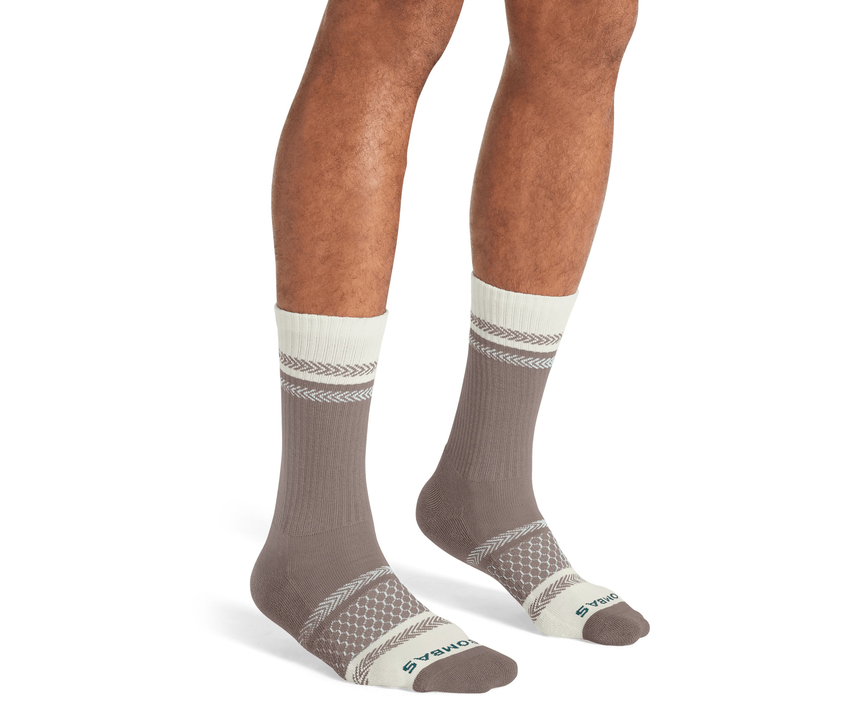 Chevron Vintage Stripes Calf Socks