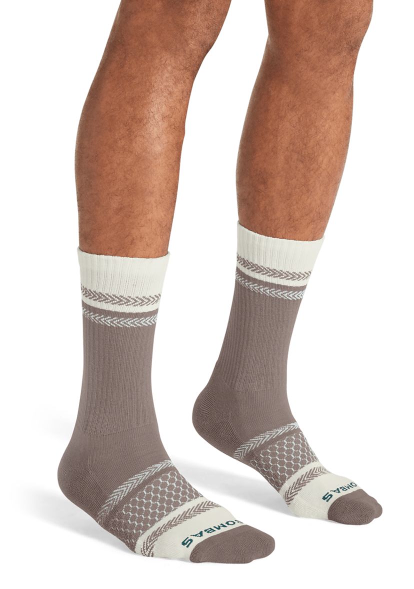 Chevron Vintage Stripes Calf Socks