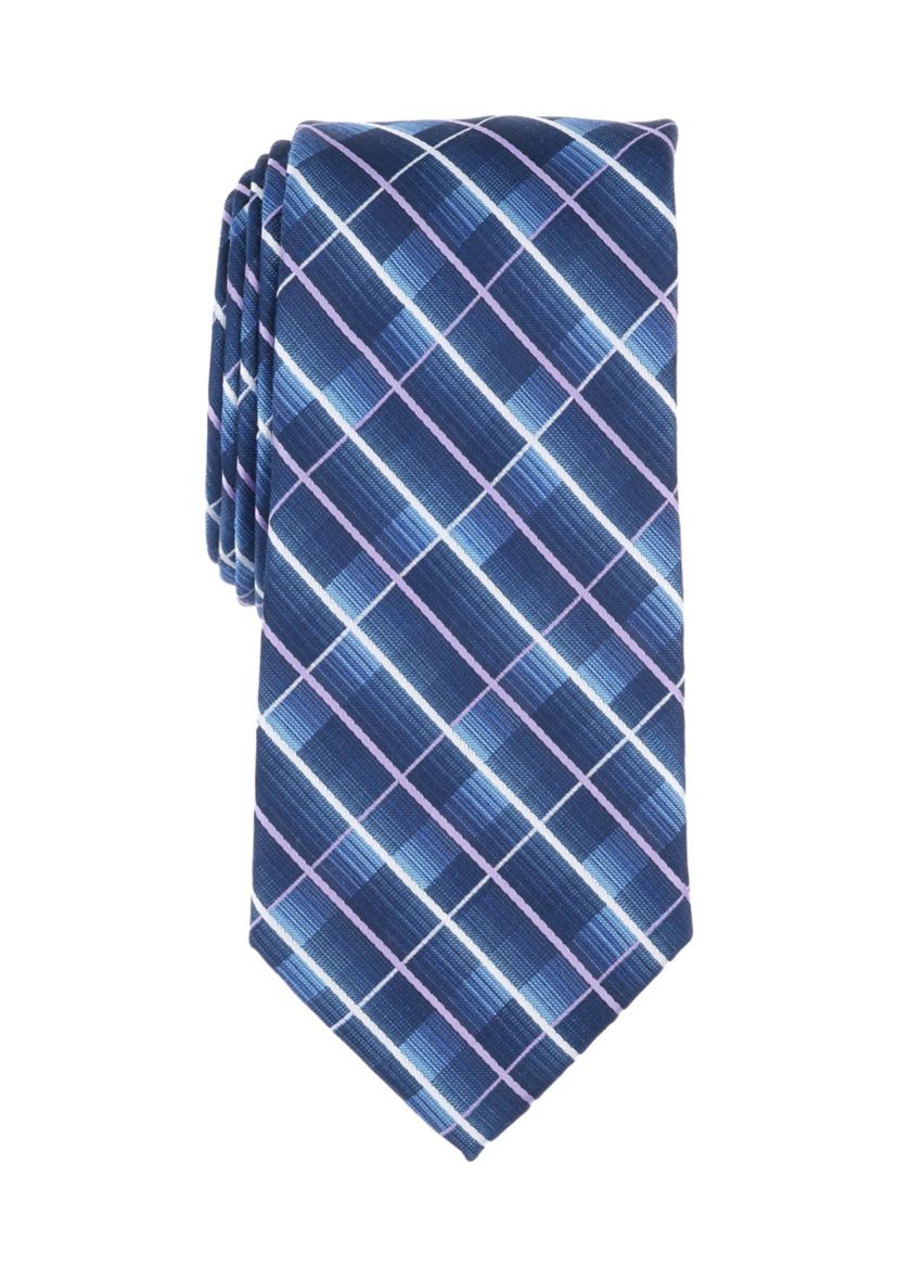 Grid Print Tie