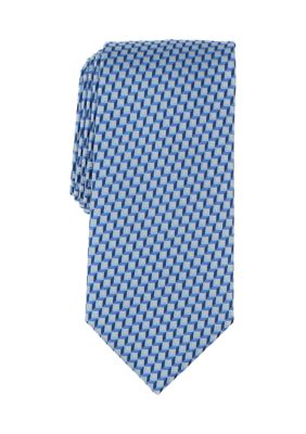 Perry Ellis Men's Chaffin Geometric Tie, Navy Blue