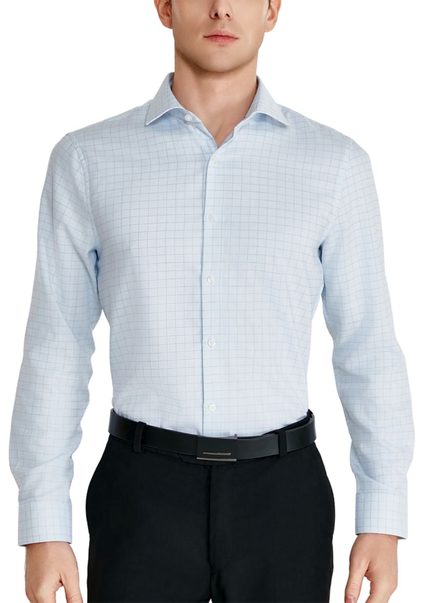 Mens Tattersall Printed Button Down Shirt