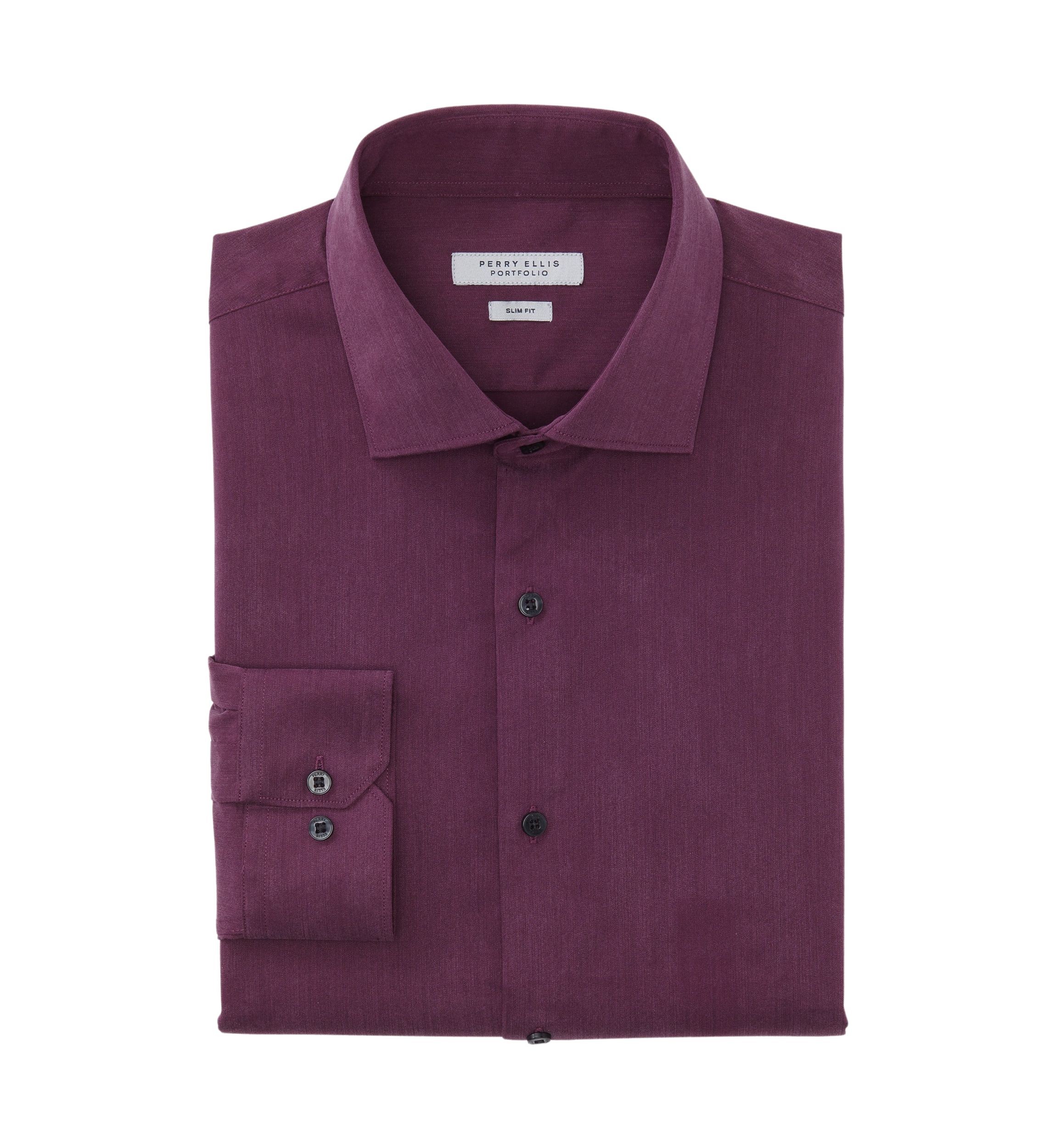 Melange Solid Dress Shirt 