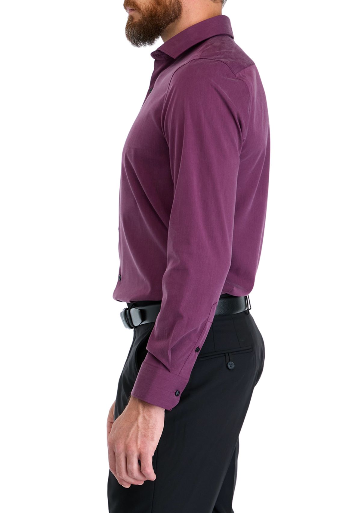Melange Solid Dress Shirt 