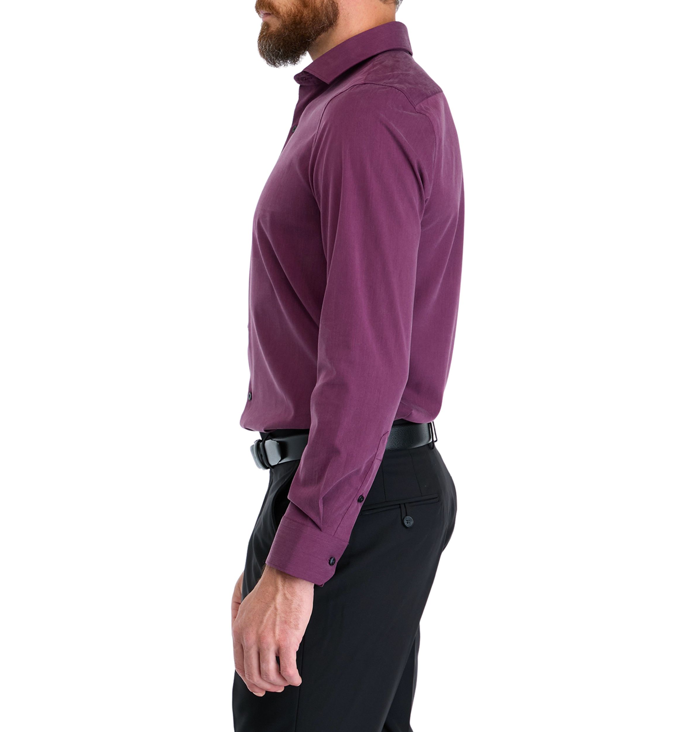 Melange Solid Dress Shirt 